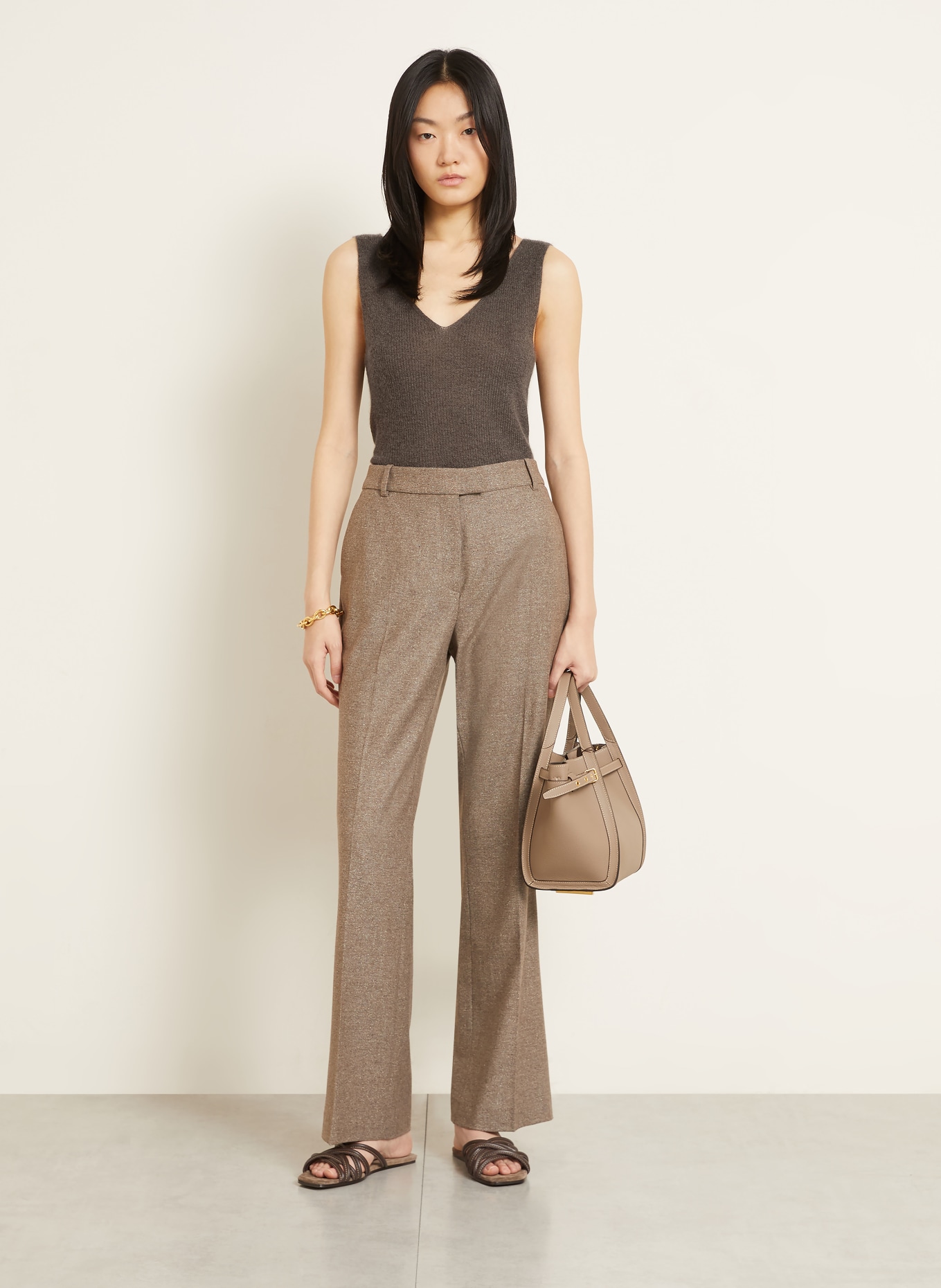 IRIS von ARNIM Stricktop MARBELLA mit: TAUPE