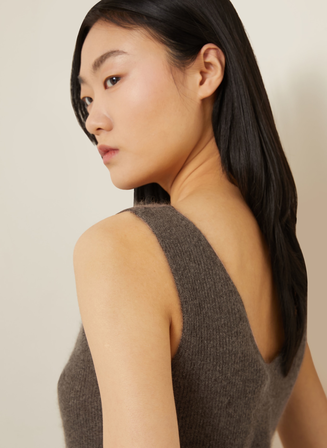 IRIS von ARNIM Stricktop MARBELLA mit: TAUPE