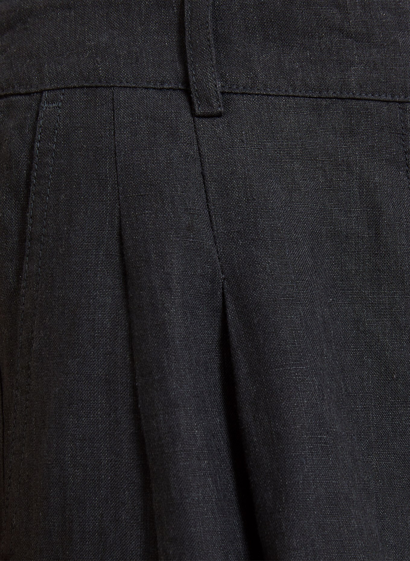 IRIS von ARNIM Marlene-broek SANTORINI van linnen: ZWART