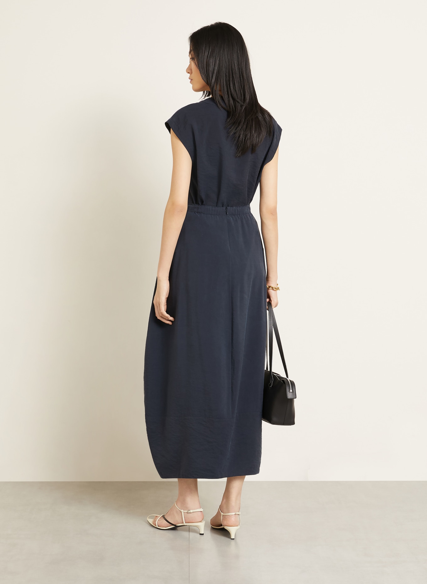 IRIS von ARNIM Jedwabna spódnica NAPOLI: GRANATOWY