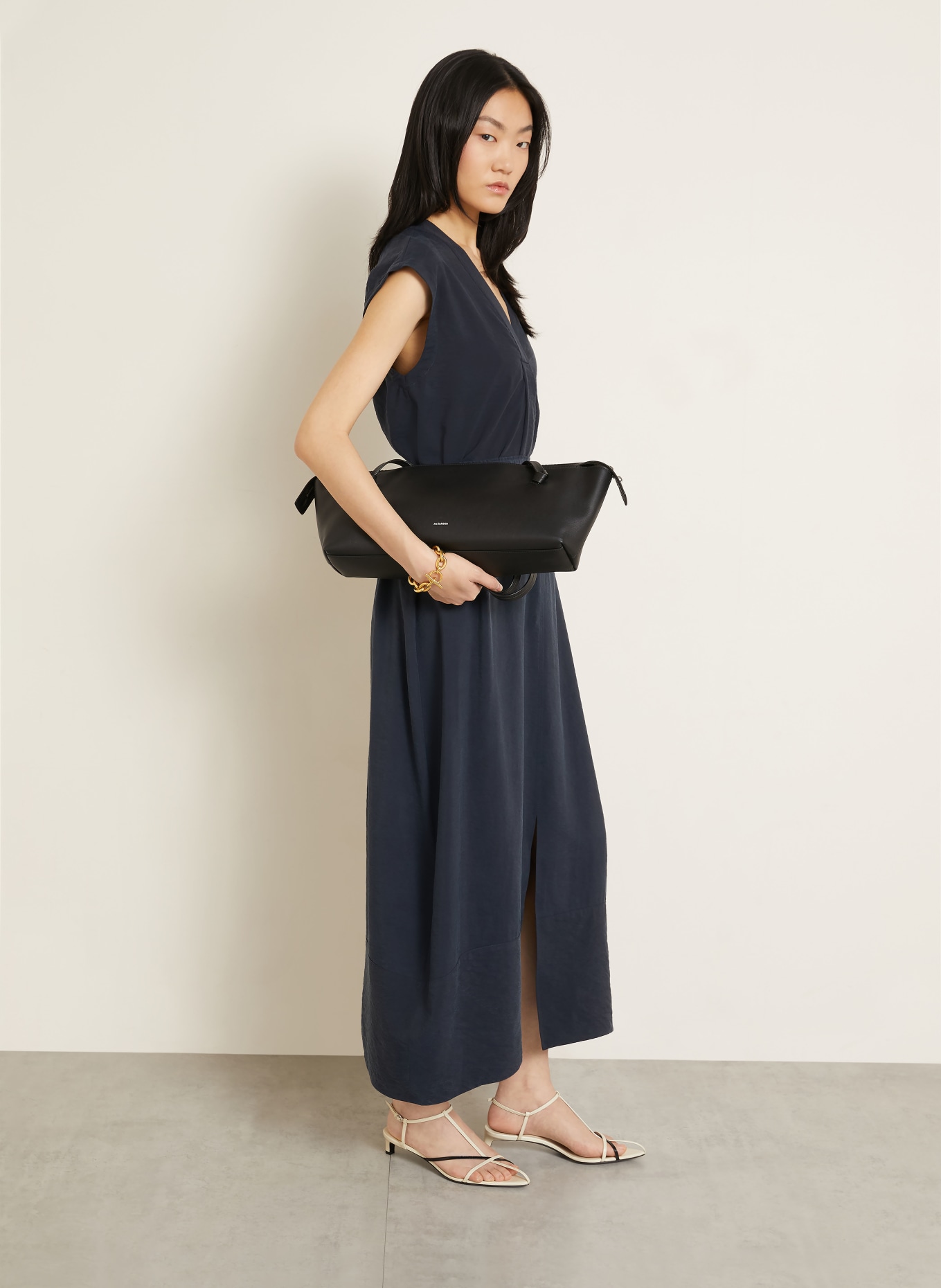 IRIS von ARNIM Jedwabna spódnica NAPOLI: GRANATOWY