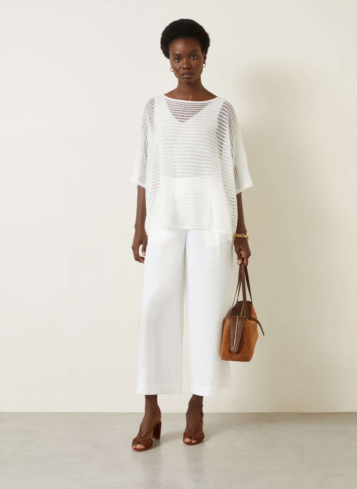 IRIS von ARNIM Pantalon en soie NEROLA: BLANC