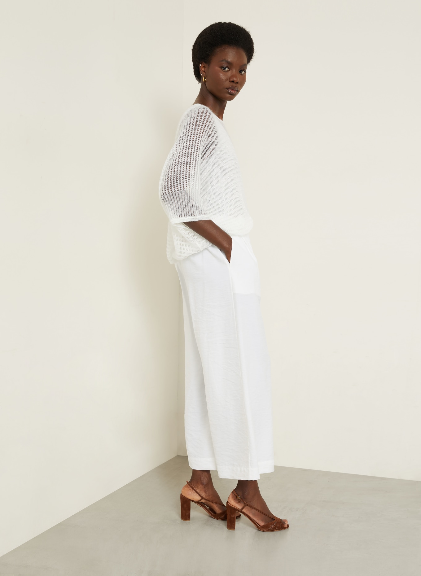 IRIS von ARNIM Pantalon en soie NEROLA: BLANC