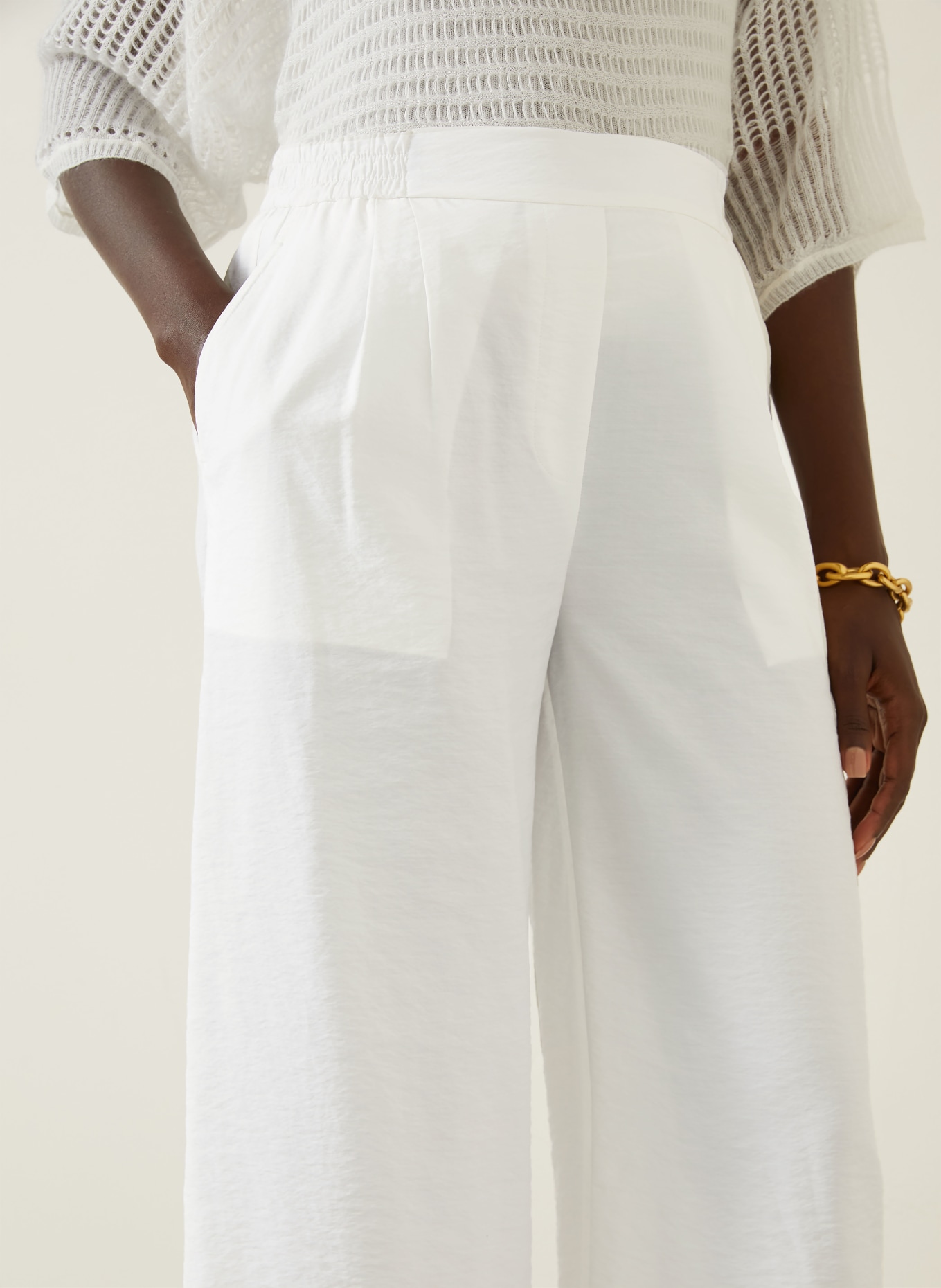 IRIS von ARNIM Pantalon en soie NEROLA: BLANC