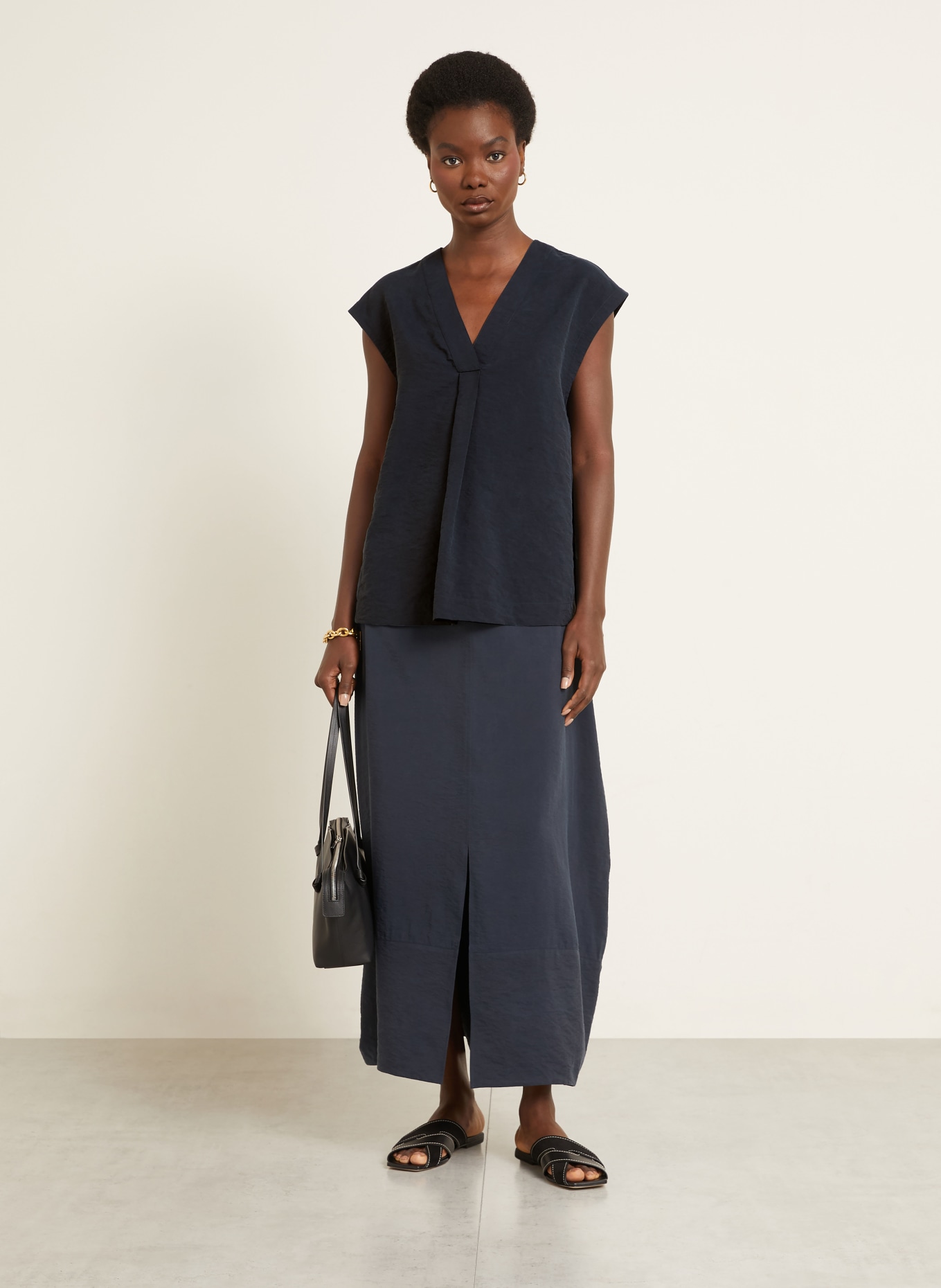 IRIS von ARNIM Blouse NEOLANI en soie: BLEU FONCÉ