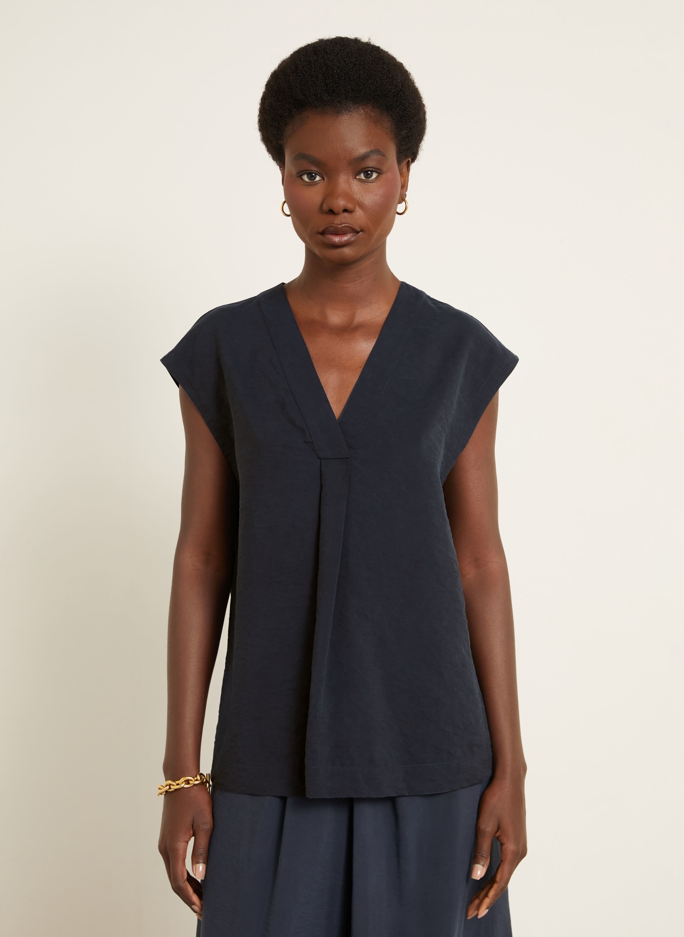 IRIS von ARNIM Blouse NEOLANI en soie: BLEU FONCÉ