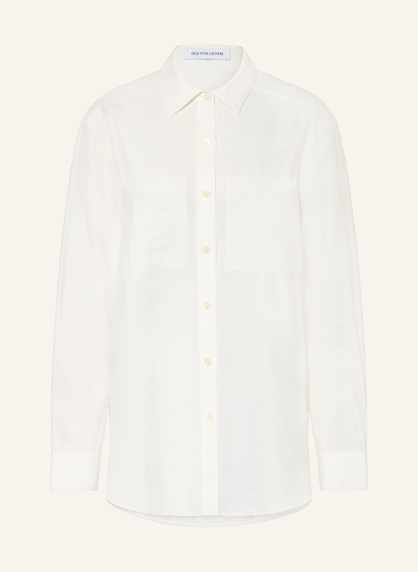IRIS von ARNIM Chemisier NEMESIA CRASHED en soie: BLANC