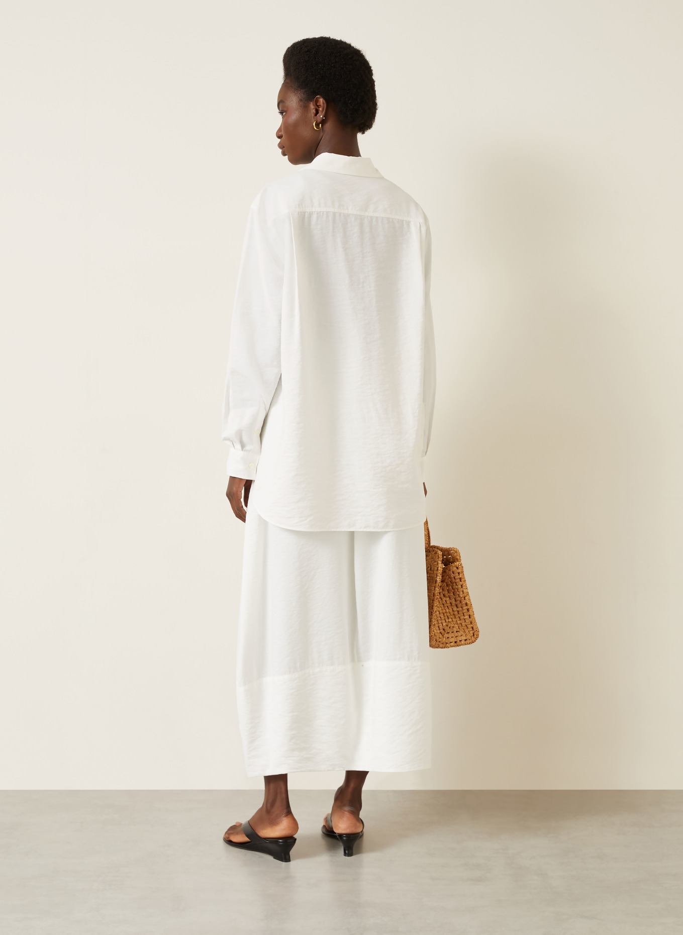 IRIS von ARNIM Chemisier NEMESIA CRASHED en soie: BLANC