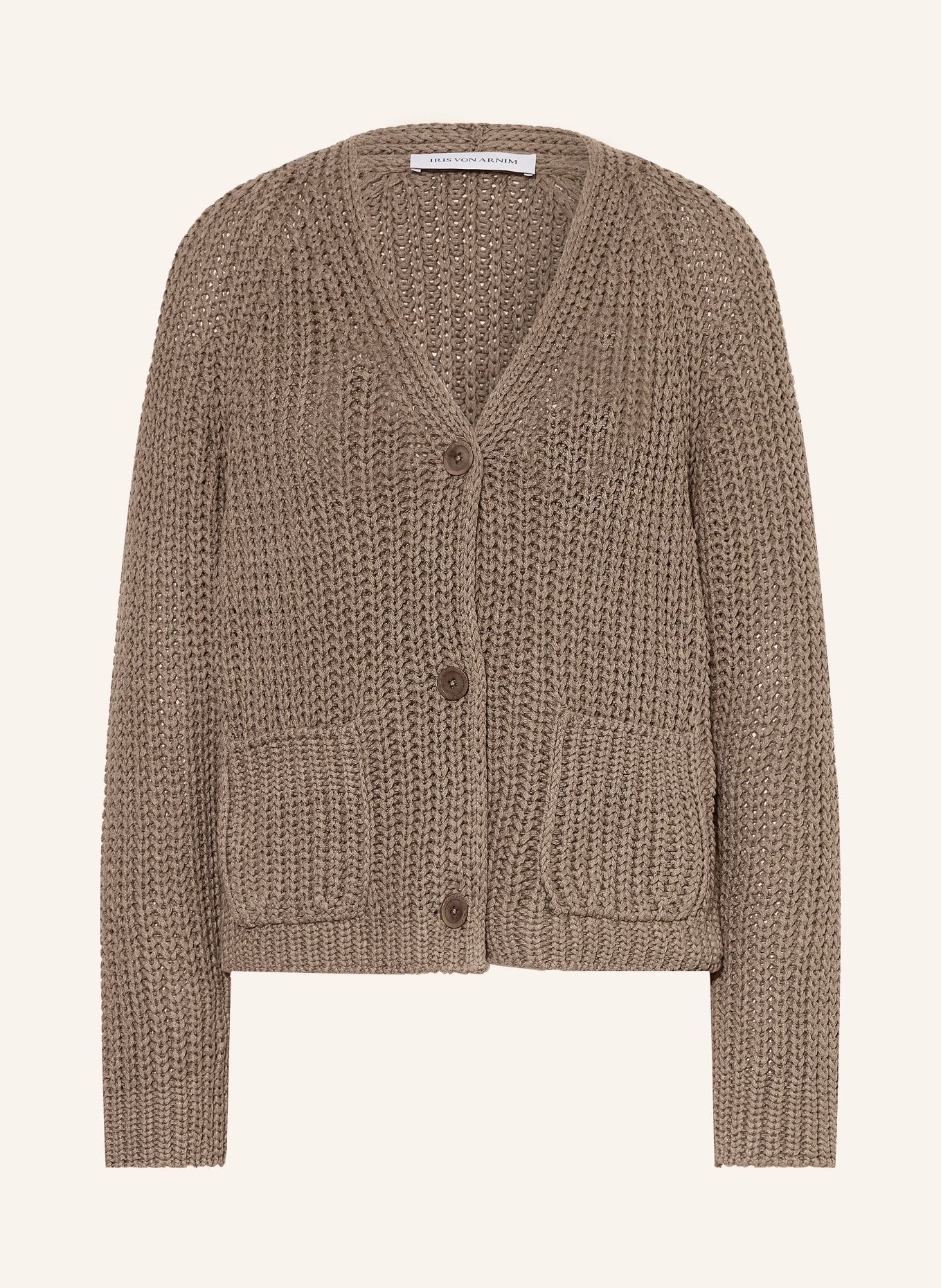 IRIS von ARNIM Vest ALIVA met zijde en linnen: TAUPE