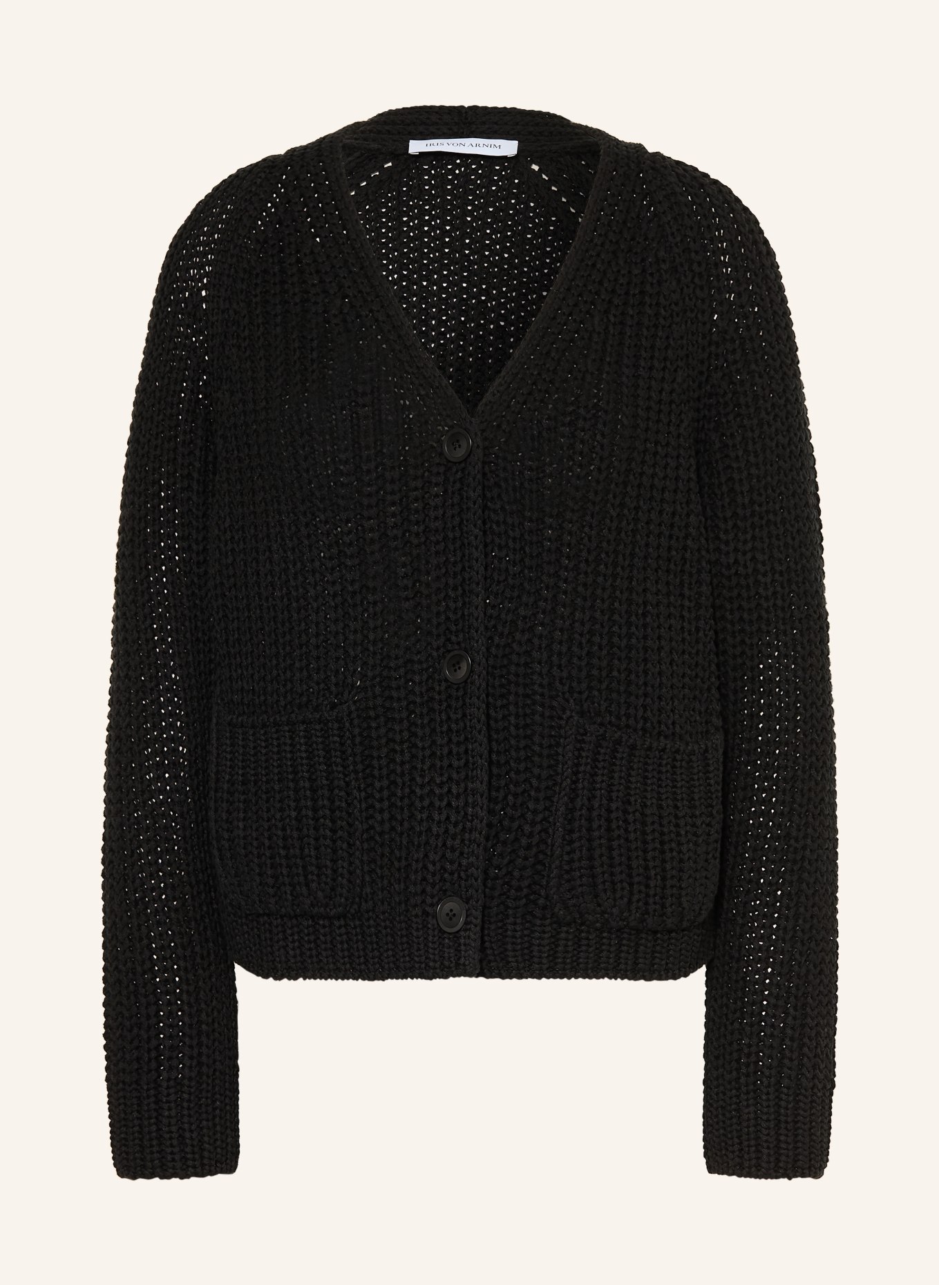 IRIS von ARNIM Vest ALIVA met zijde en linnen: ZWART