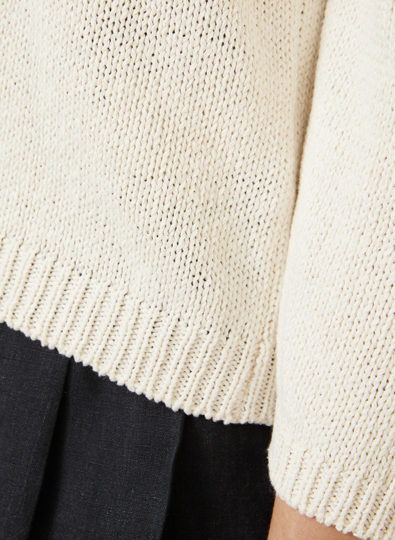 IRIS von ARNIM Trui DILIA met zijde en linnen: CRÈME