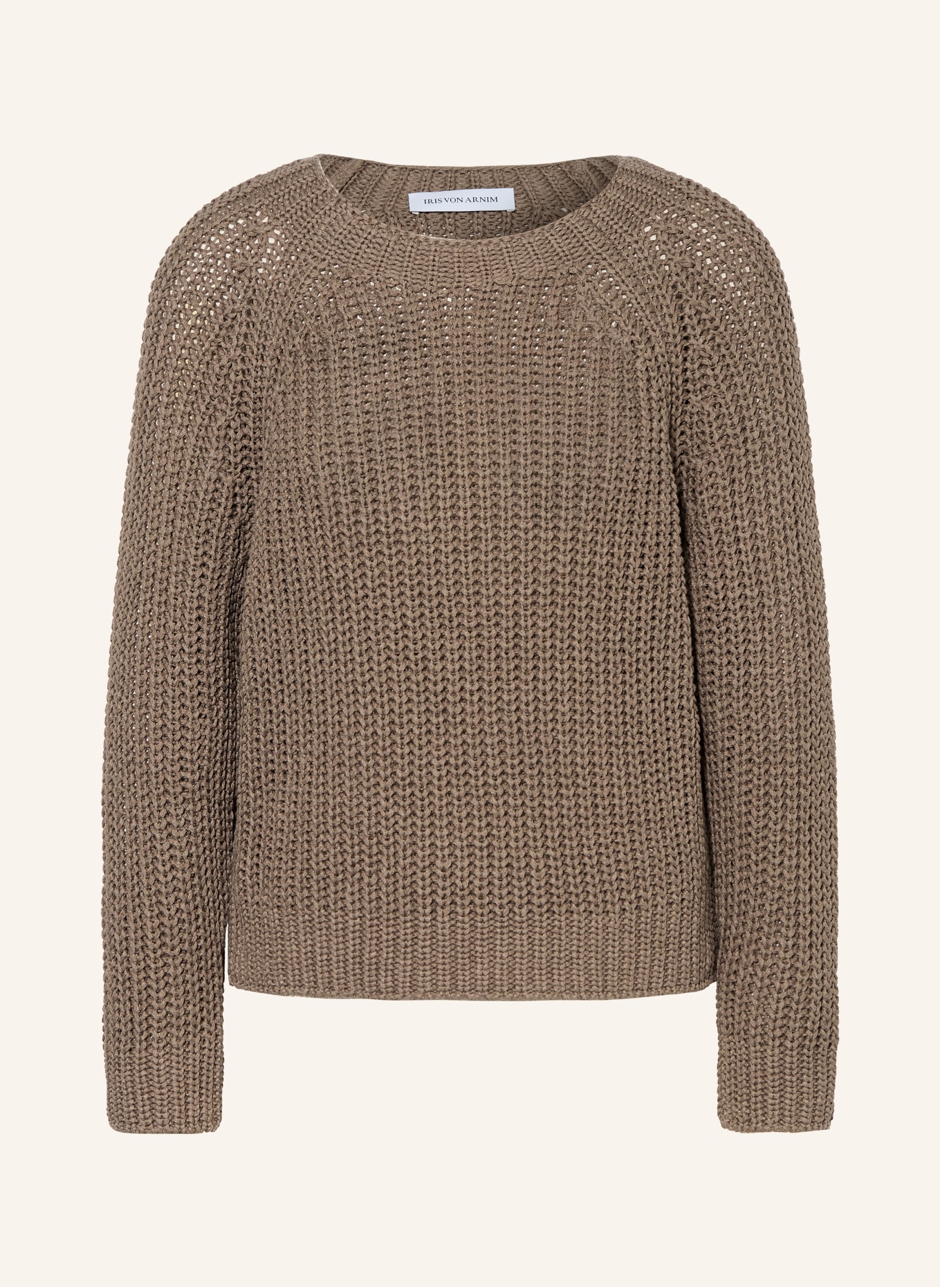 IRIS von ARNIM Trui ANIVA met zijde en linnen: TAUPE