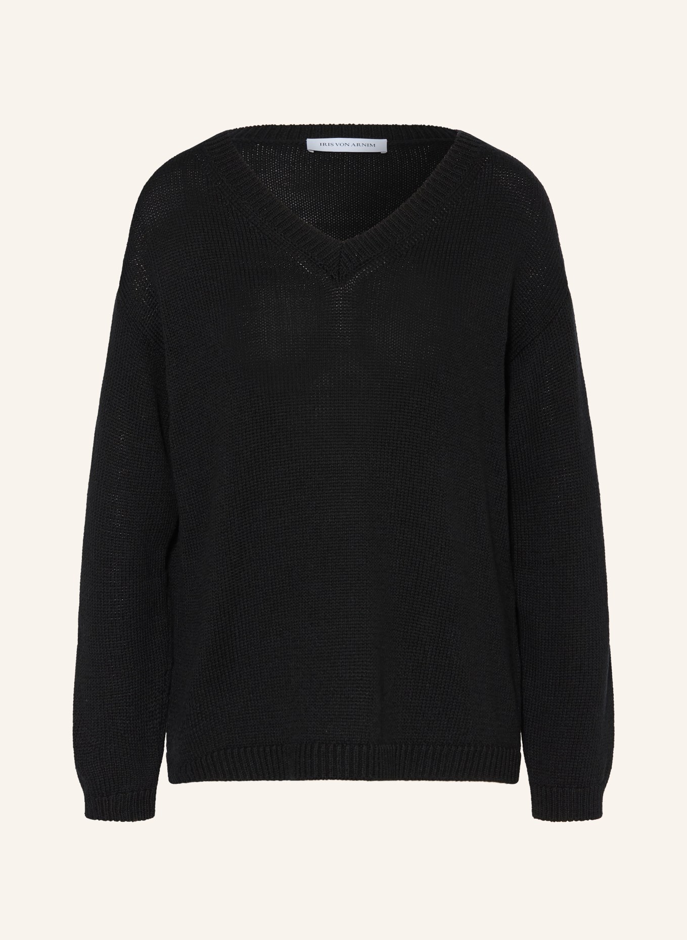 IRIS von ARNIM Trui DIONA met zijde en linnen: ZWART