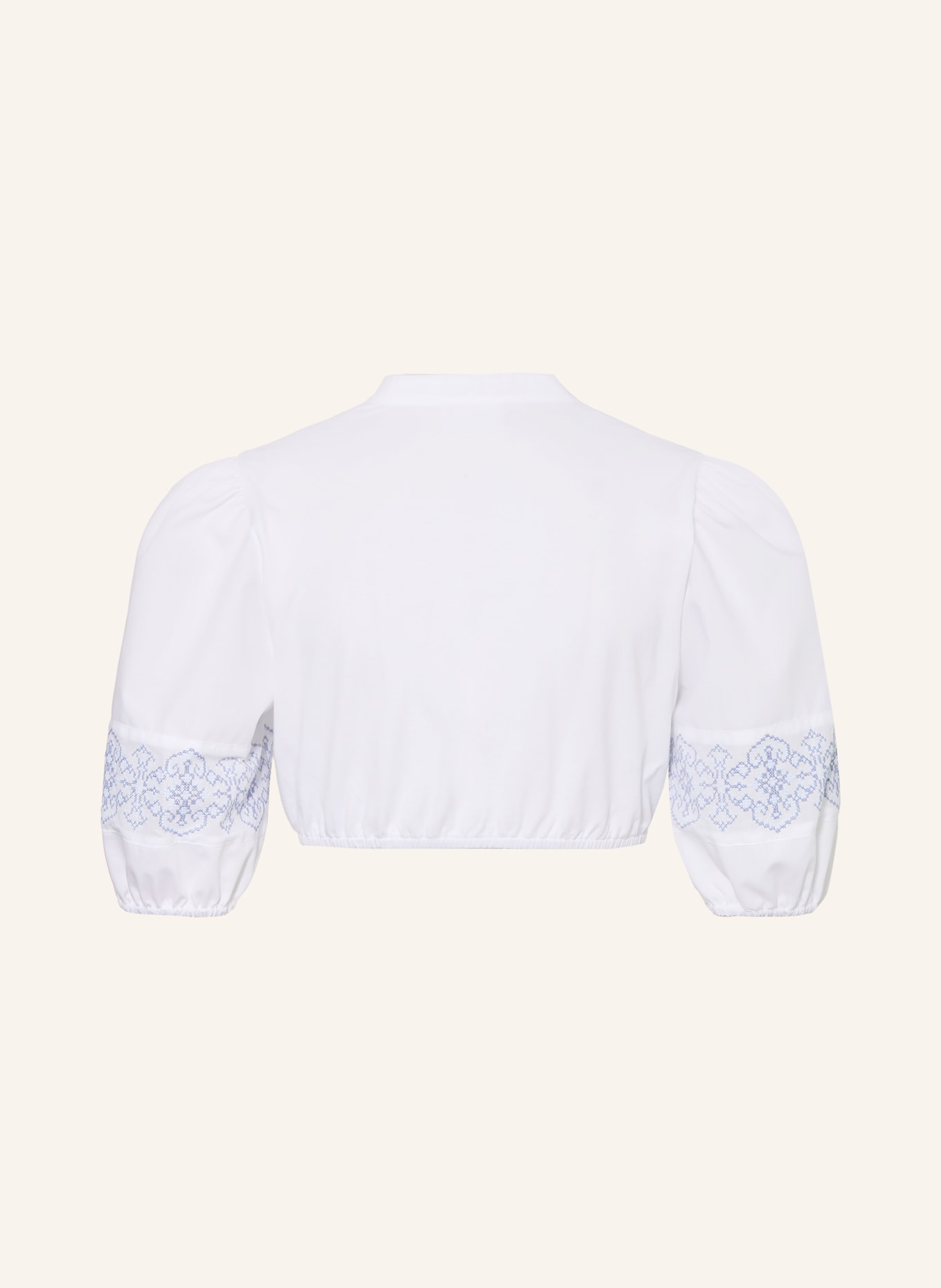 WALDORFF Dirndlbluse: WEISS / HELLBLAU