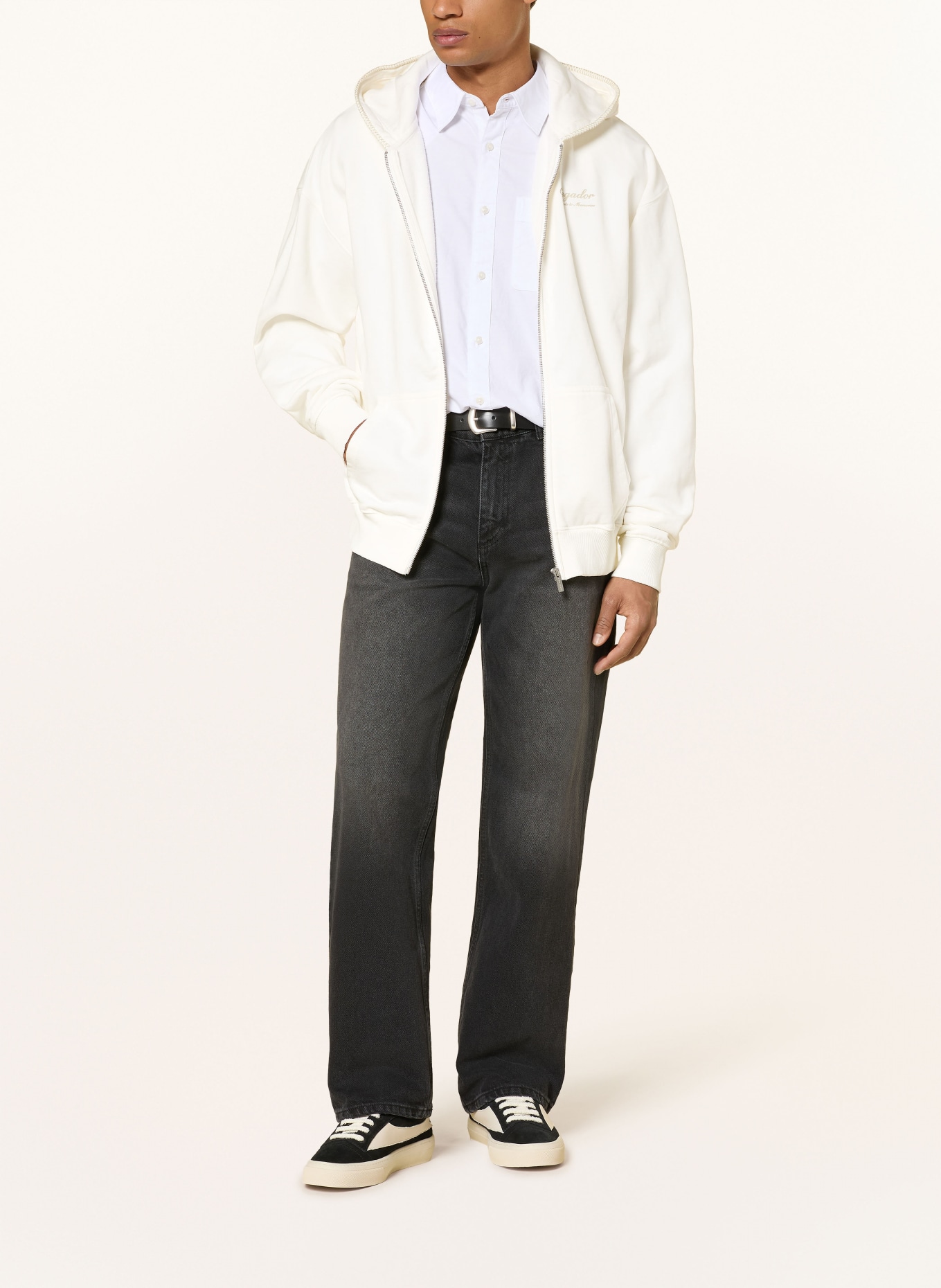 PEGADOR Oversized-Sweatjacke MORCOTE: WEISS