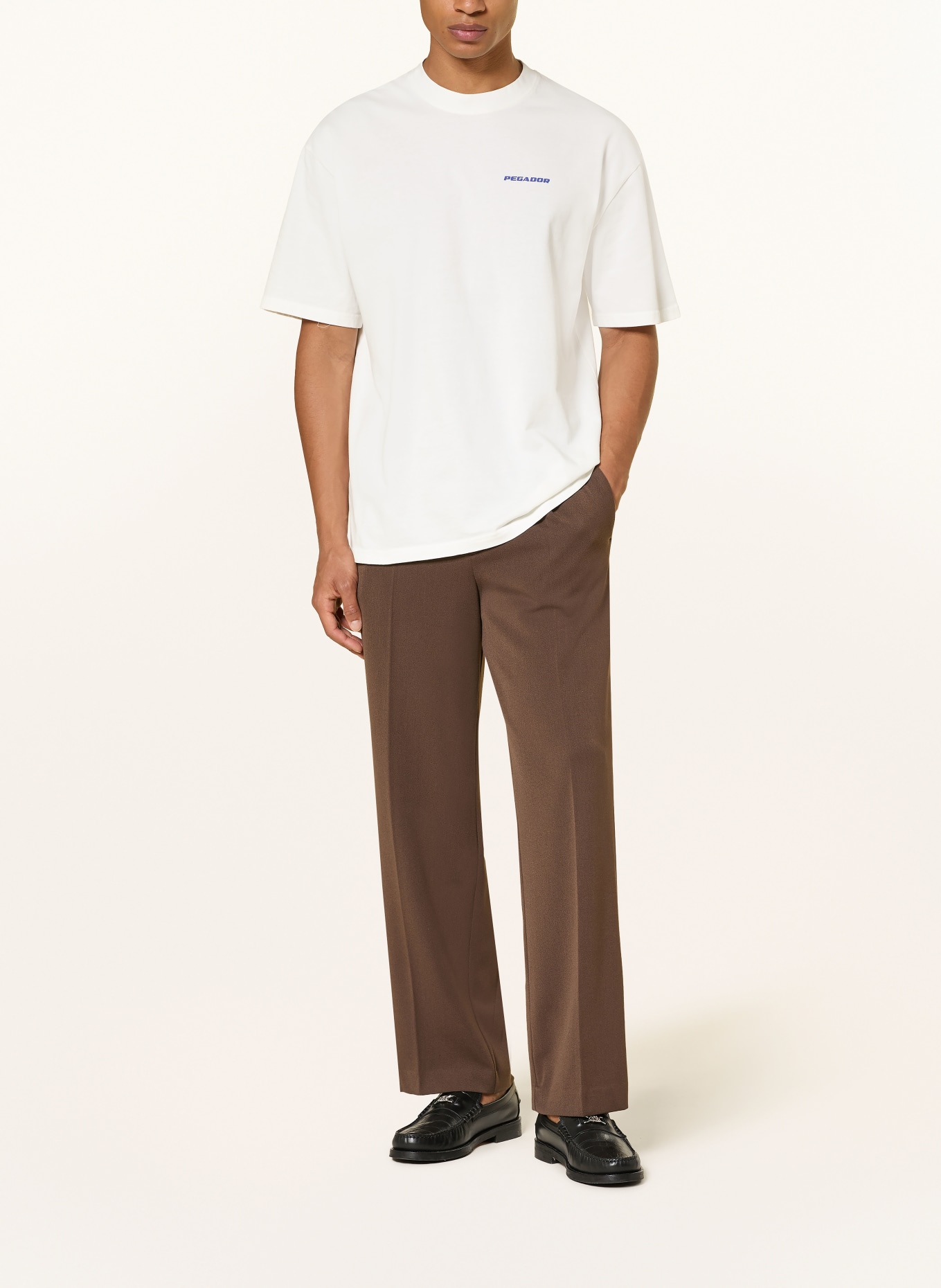 PEGADOR Oversized shirt BOVEC: WHITE