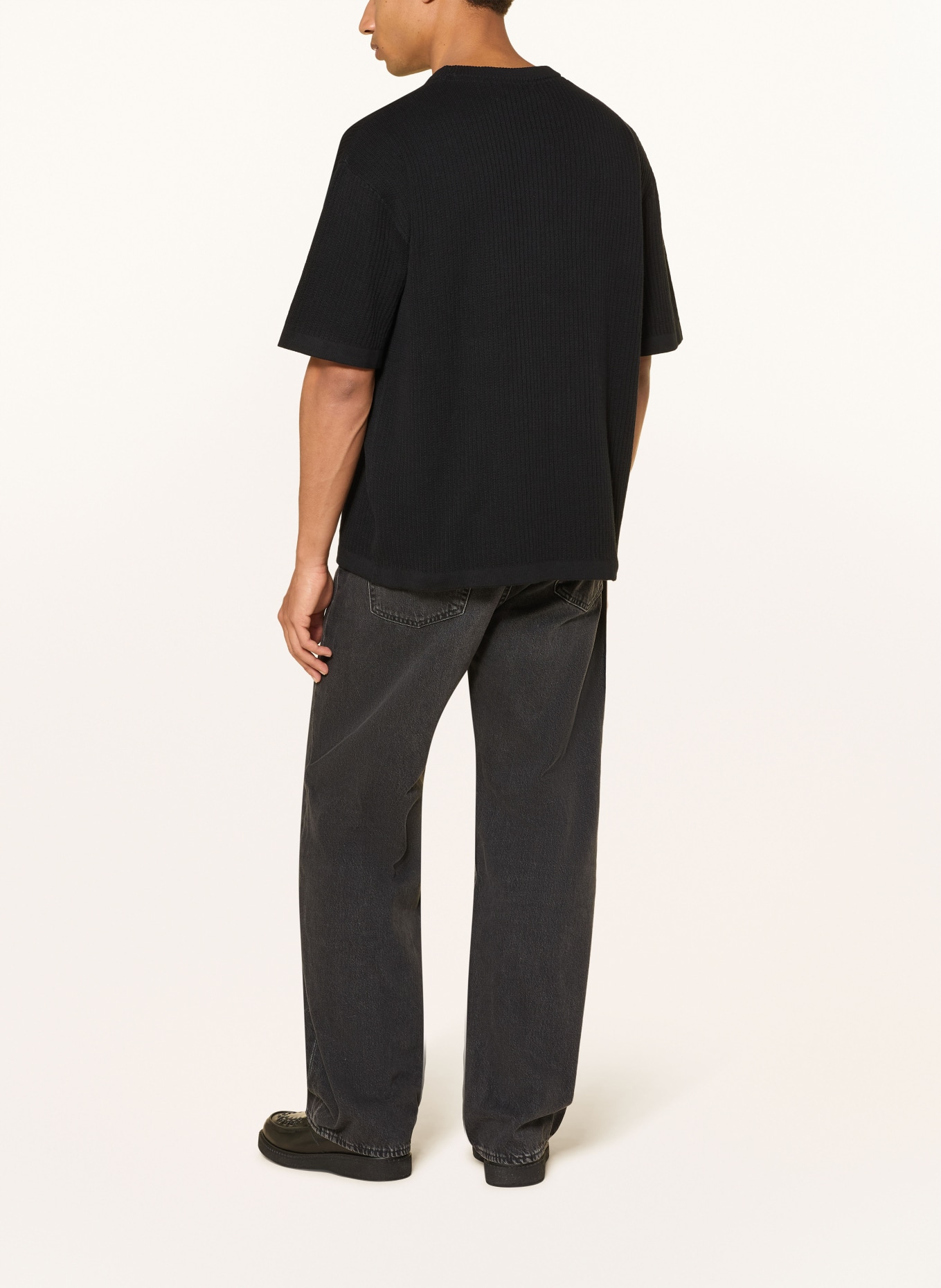 PEGADOR Gebreid shirt STON: ZWART