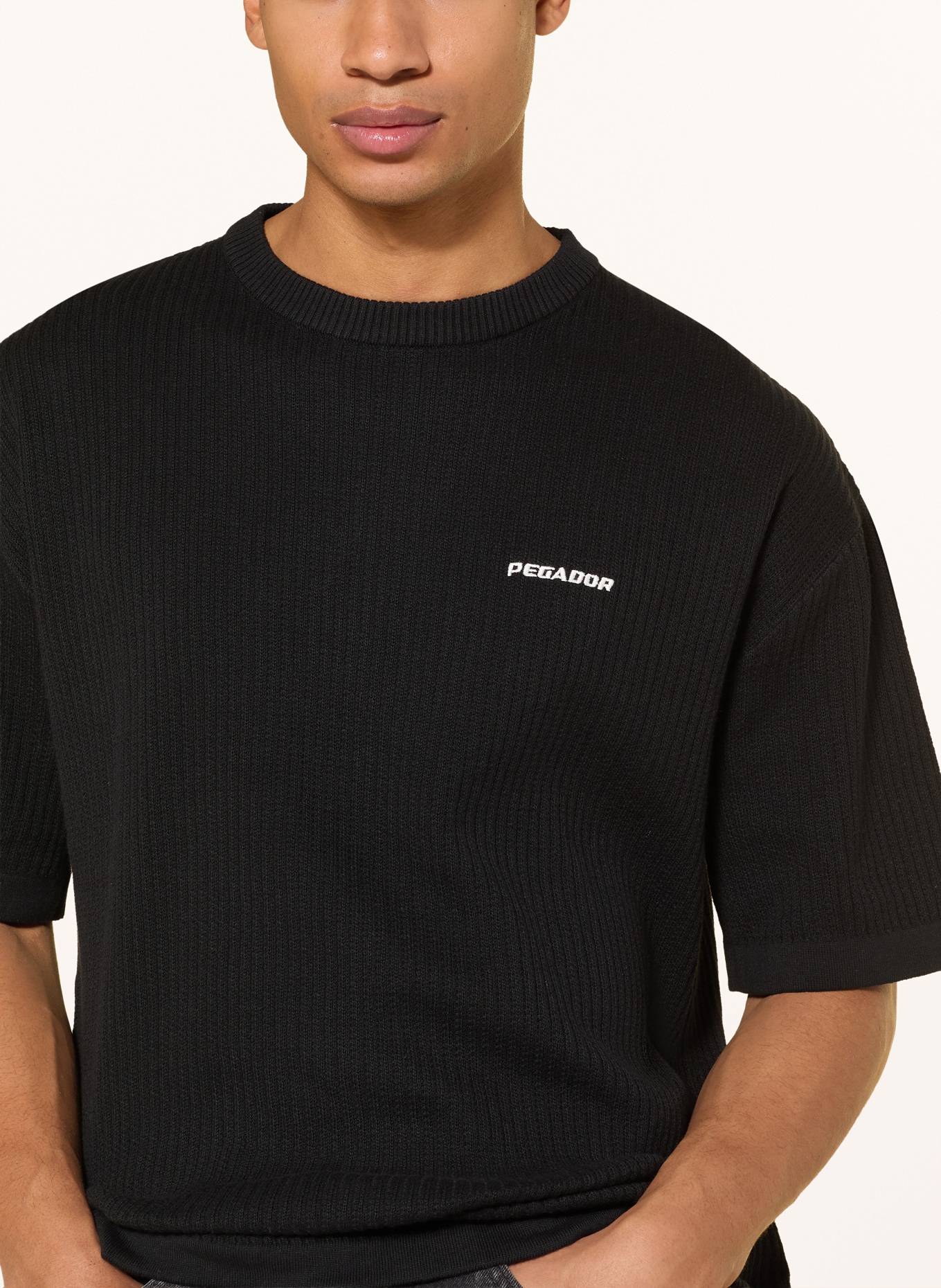 PEGADOR Gebreid shirt STON: ZWART