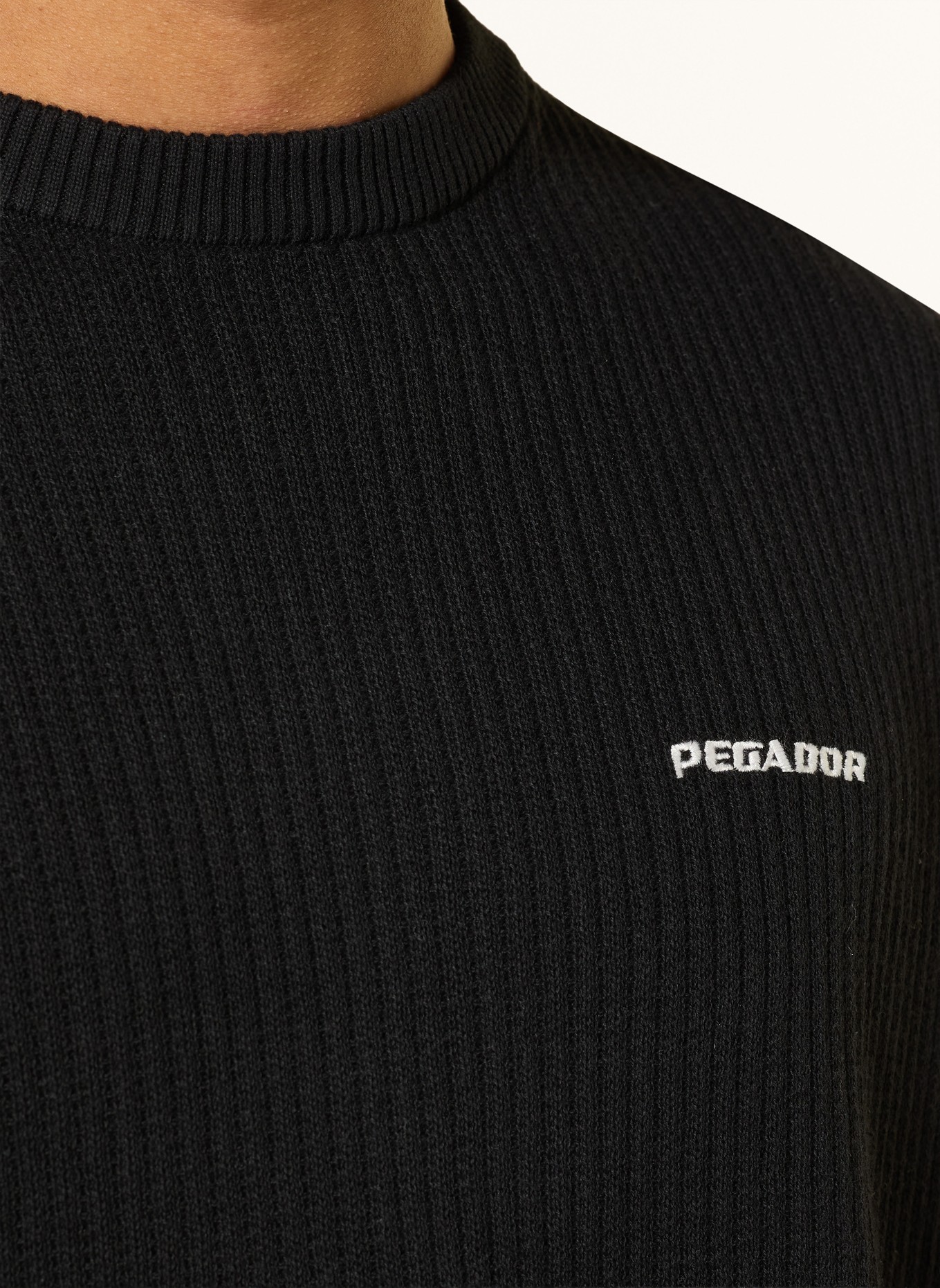 PEGADOR Gebreid shirt STON: ZWART