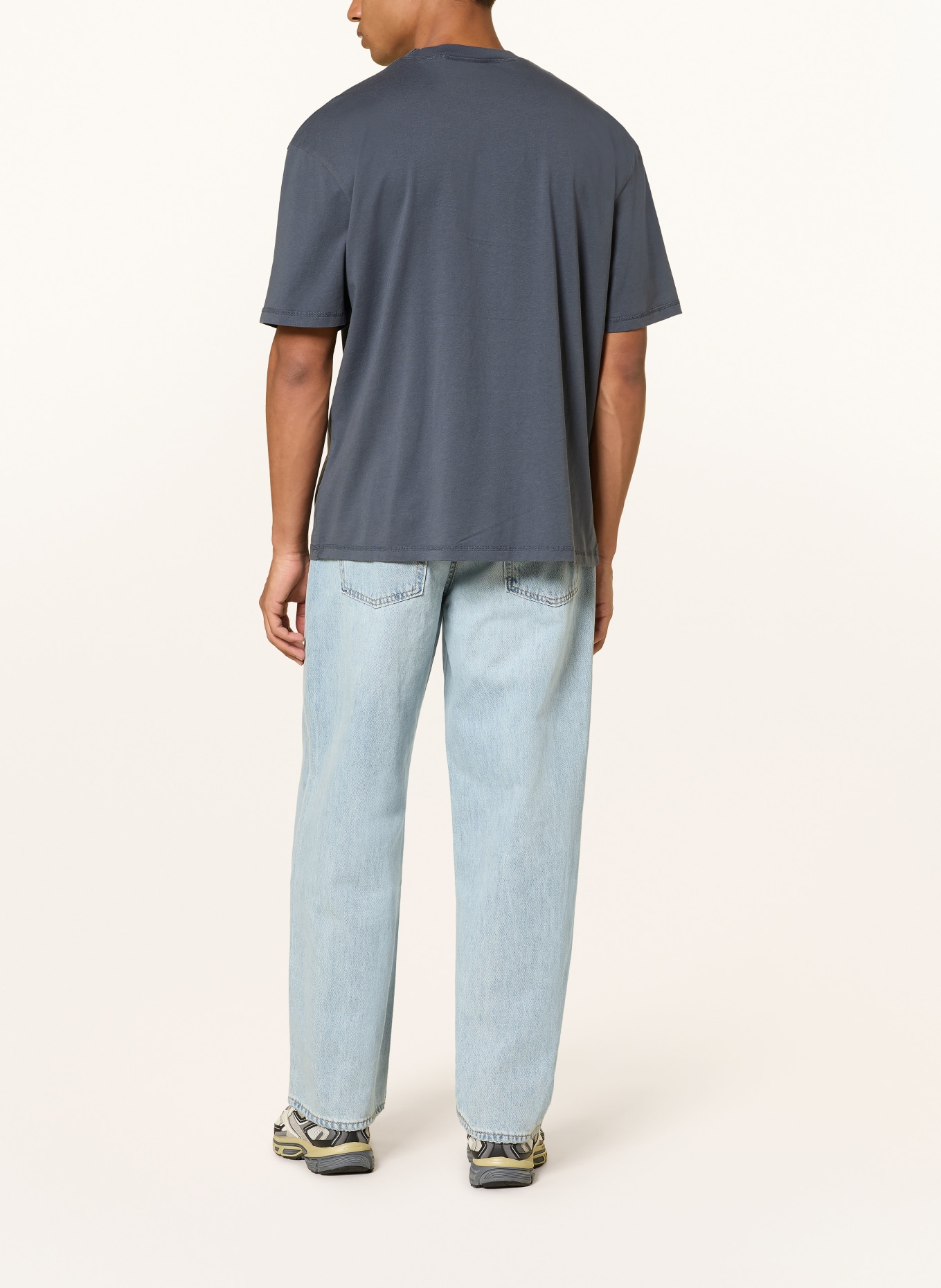 PEGADOR Chemise oversize SIGNAR: BLEU GRIS