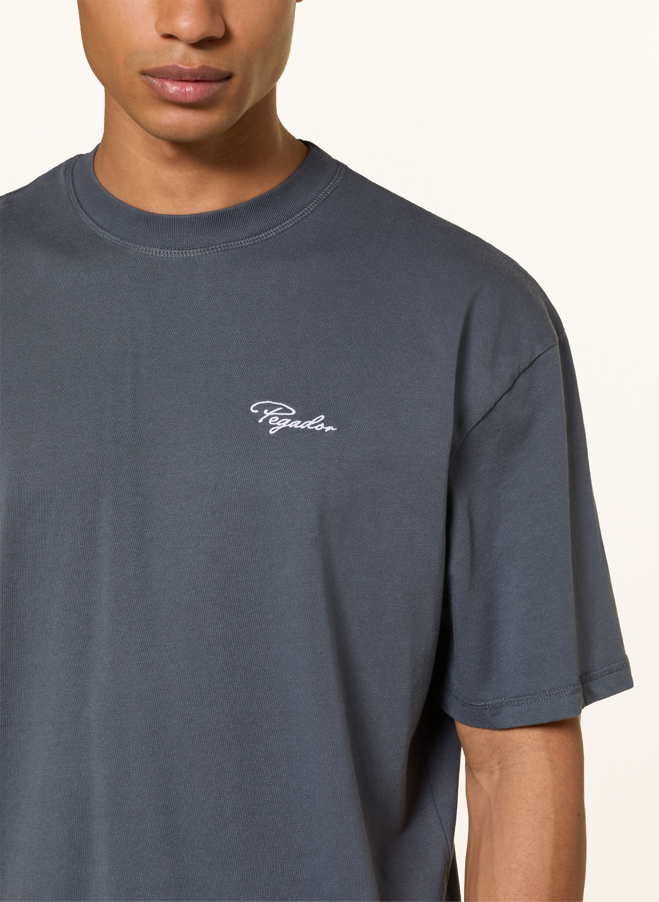 PEGADOR Chemise oversize SIGNAR: BLEU GRIS