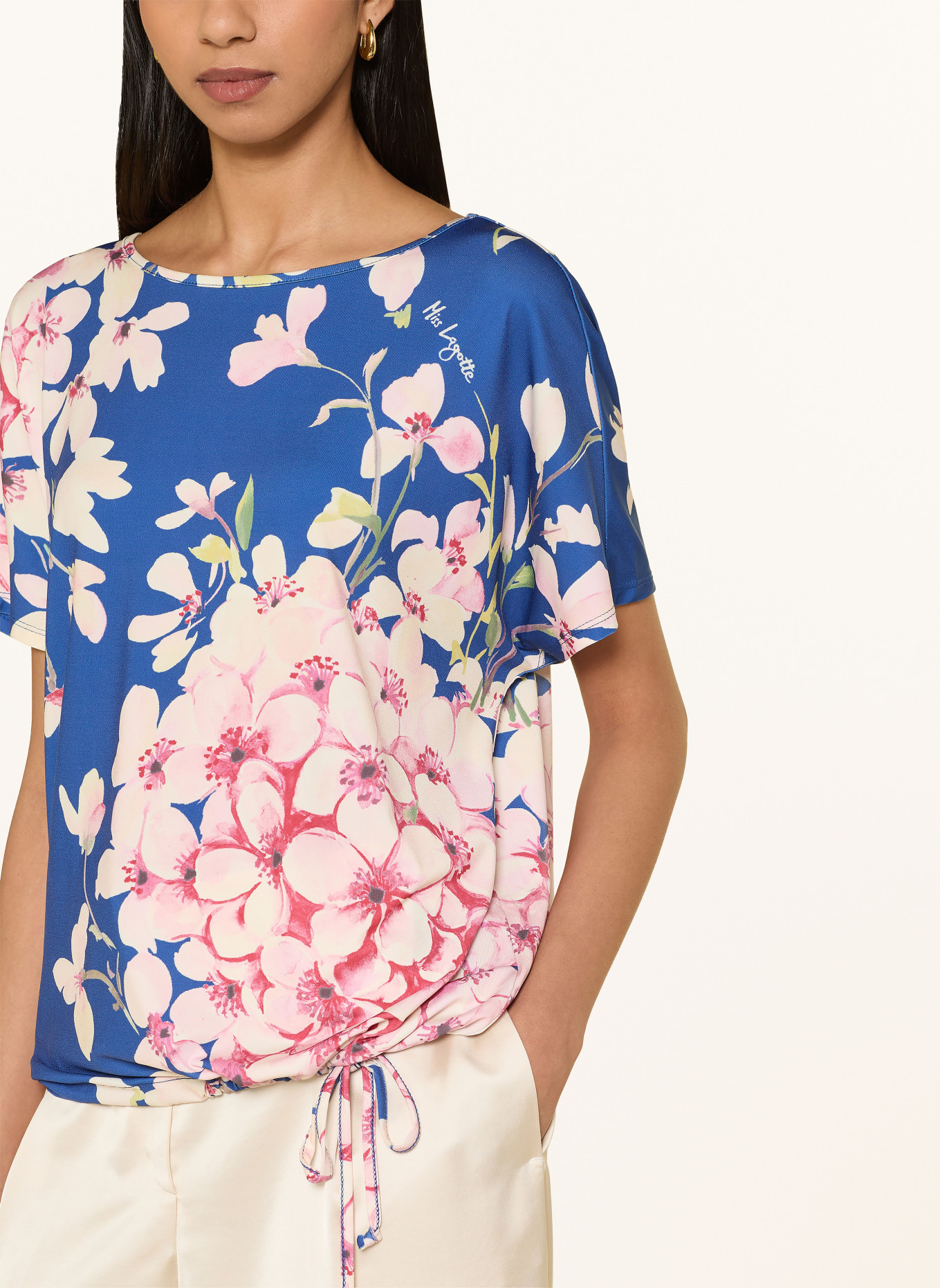 Miss Lagotte blouse: BLAUW / ROZE / GROEN