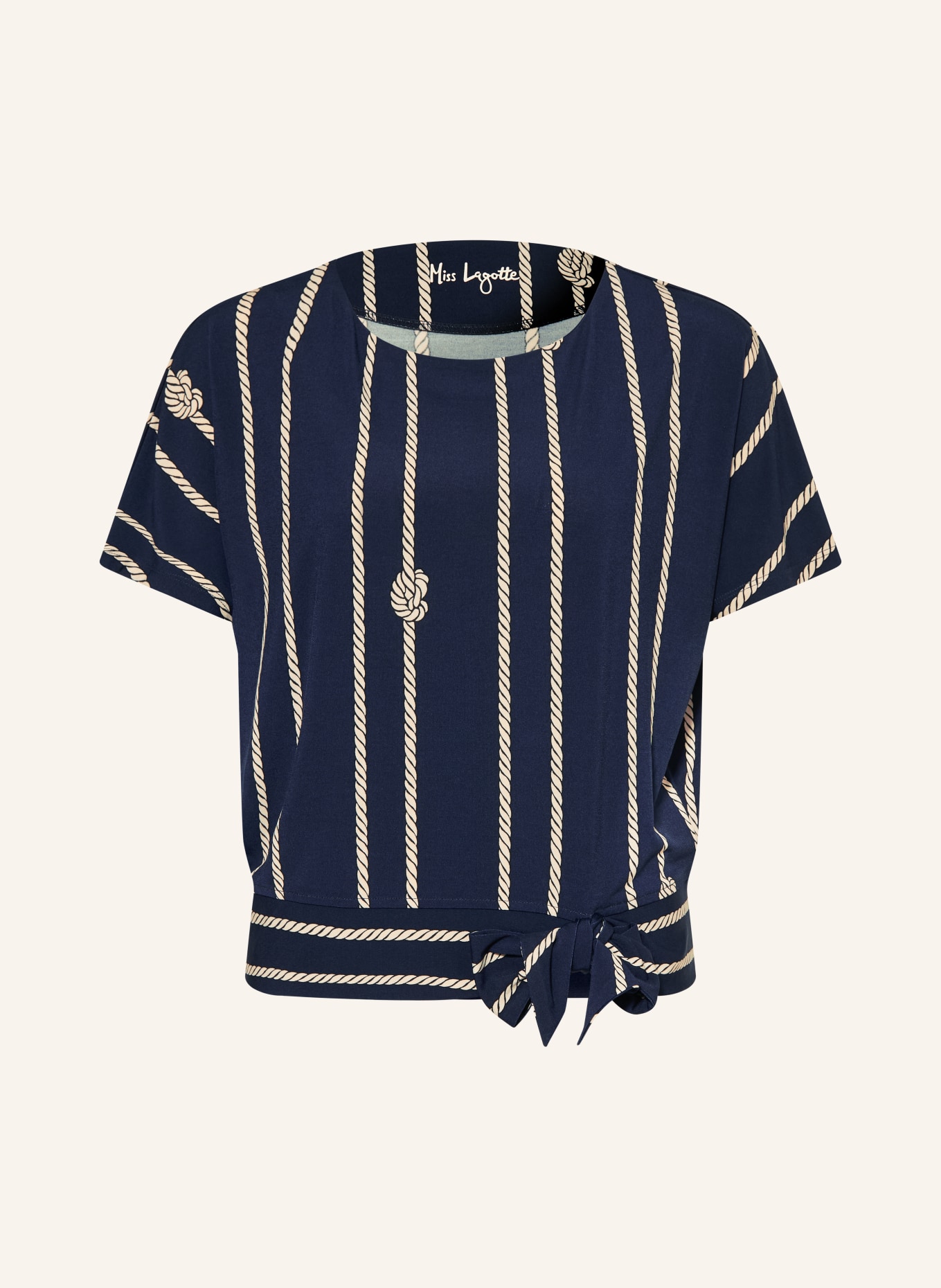 Miss Lagotte Blusenshirt: DUNKELBLAU / WEISS