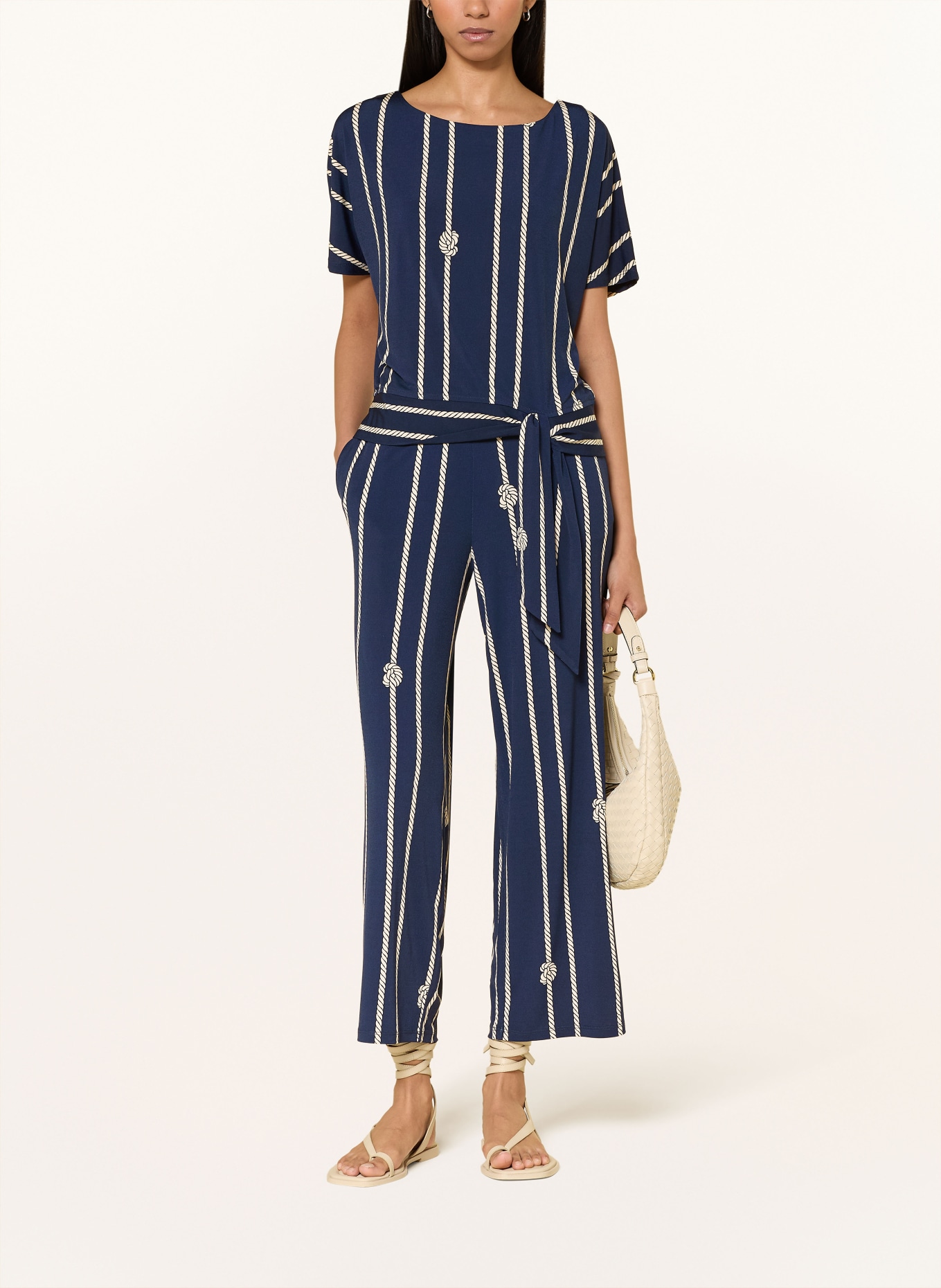 Miss Lagotte Blusenshirt: DUNKELBLAU / WEISS