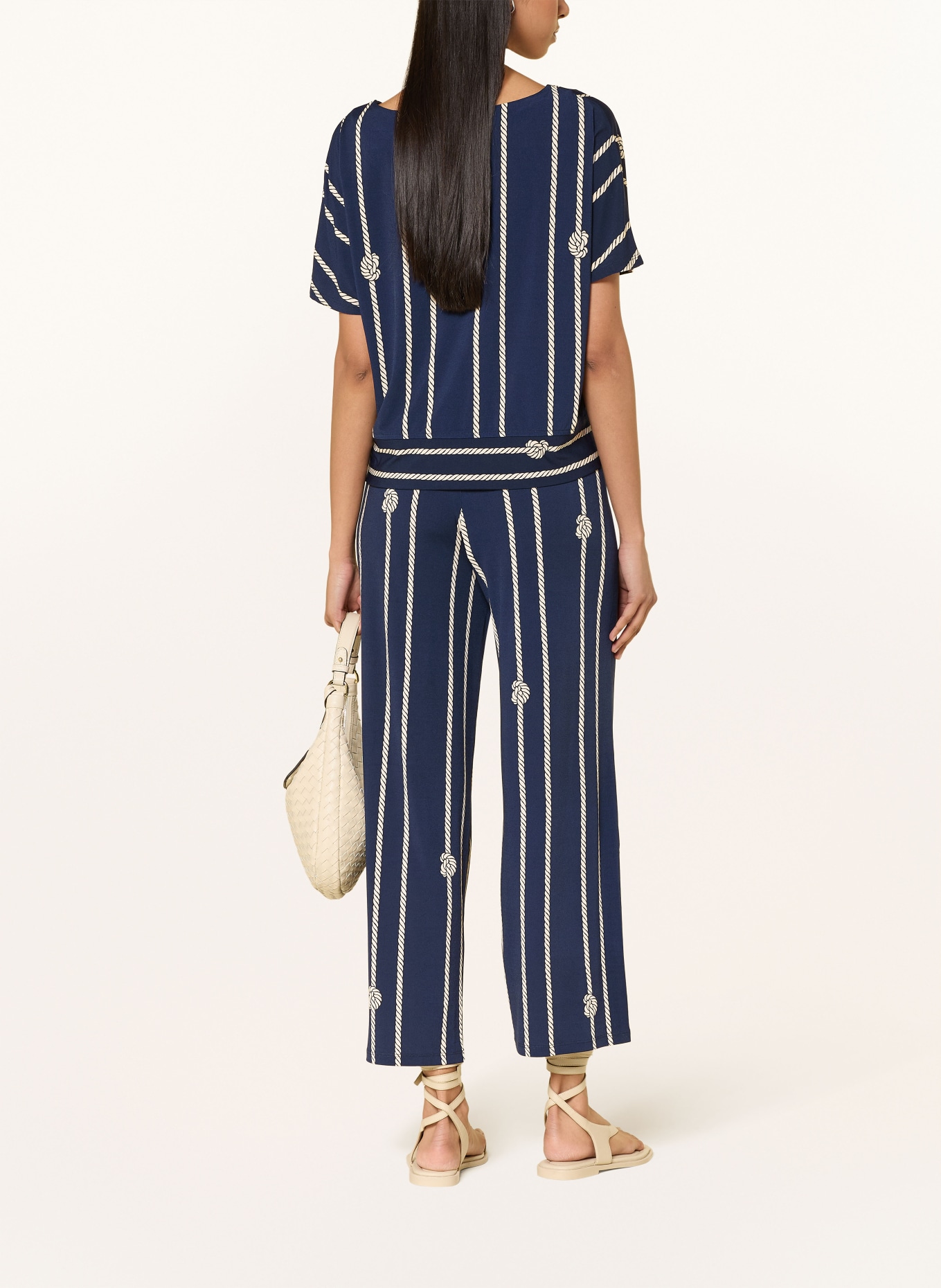 Miss Lagotte Blusenshirt: DUNKELBLAU / WEISS