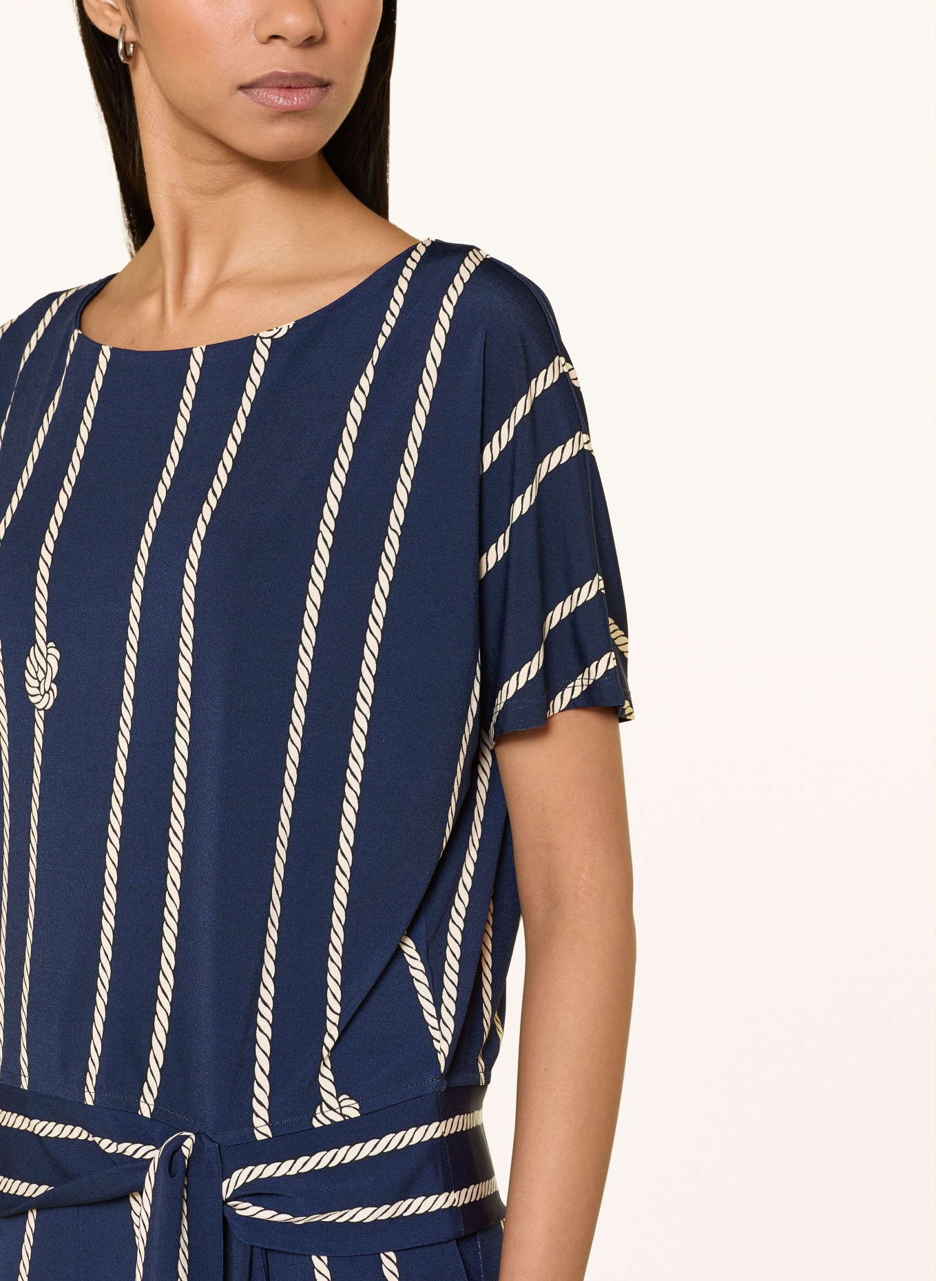 Miss Lagotte Blusenshirt: DUNKELBLAU / WEISS