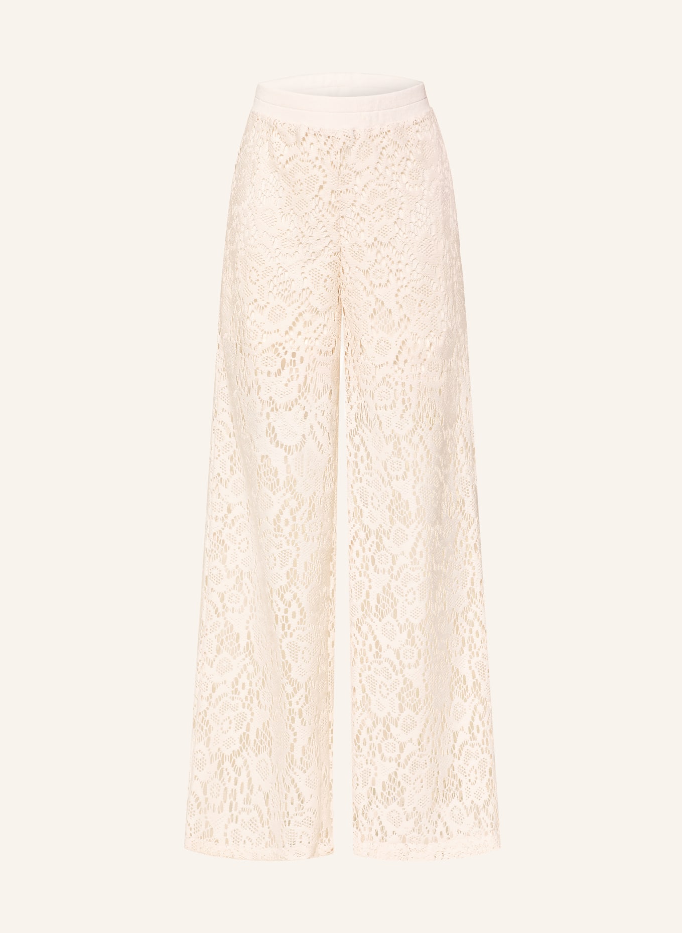 Miss Lagotte Marlenehose aus Spitze: ECRU