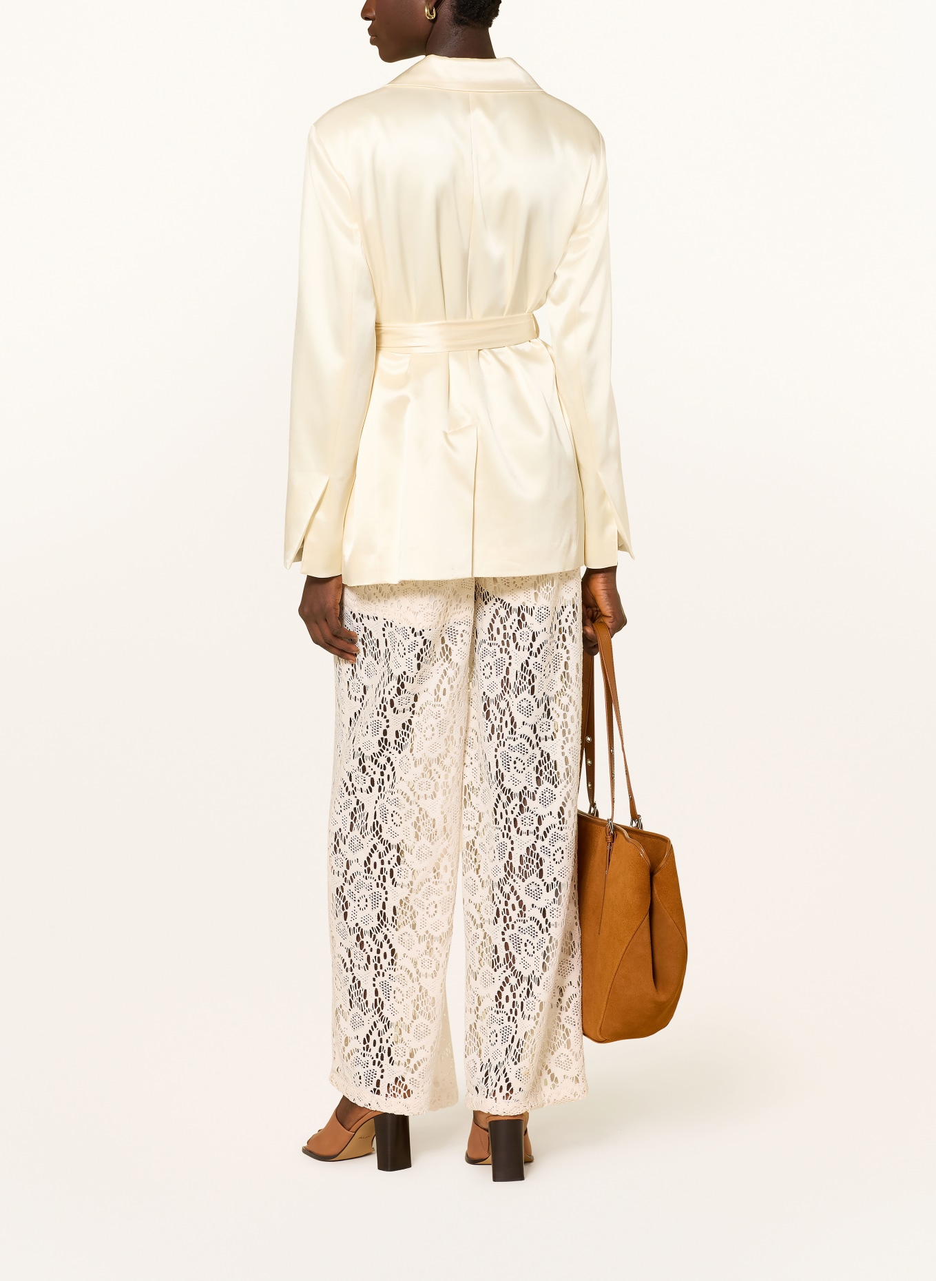 Miss Lagotte Marlenehose aus Spitze: ECRU