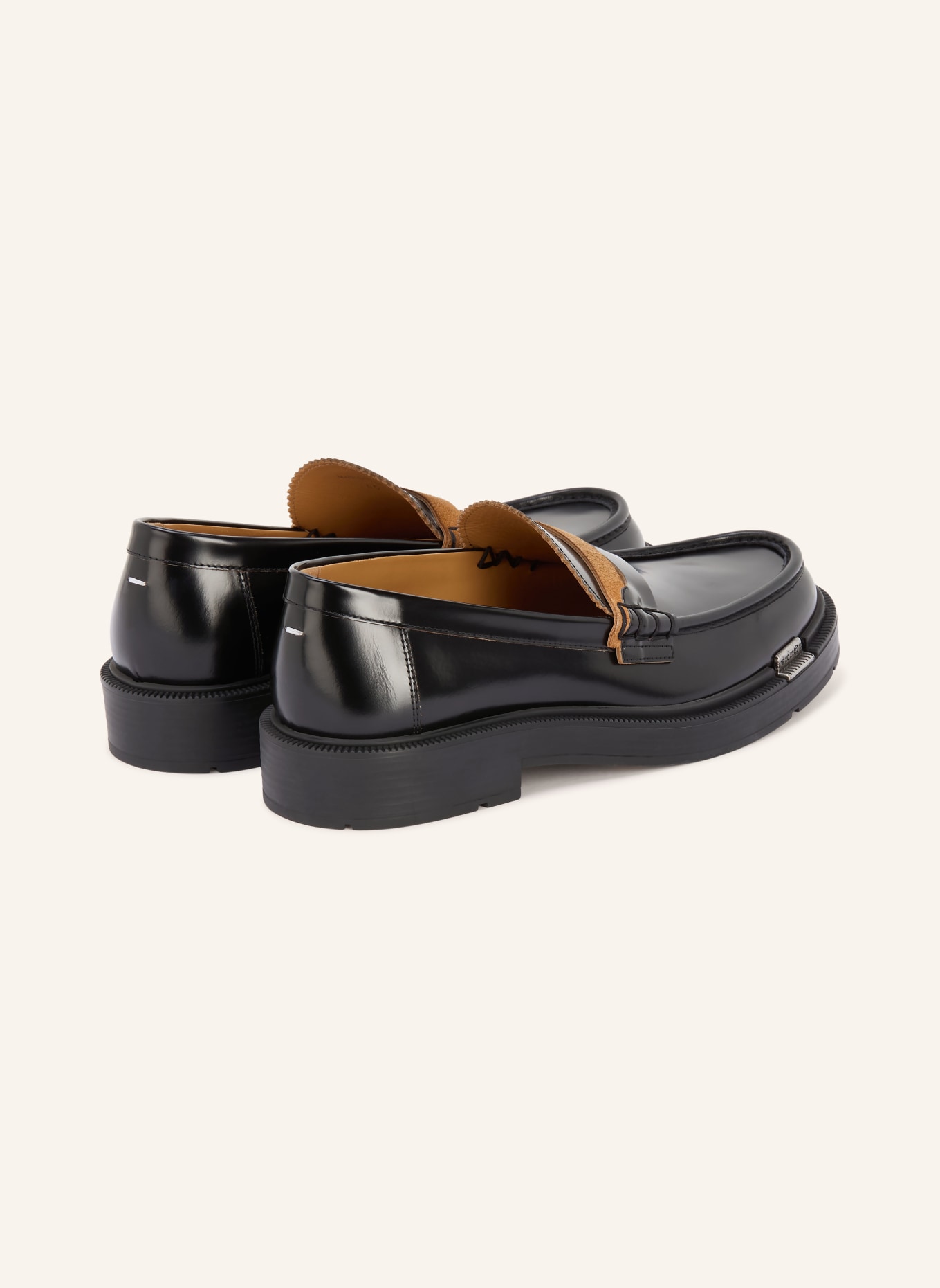 Maison Margiela Penny-Loafer DECORTIQUE: SCHWARZ / COGNAC