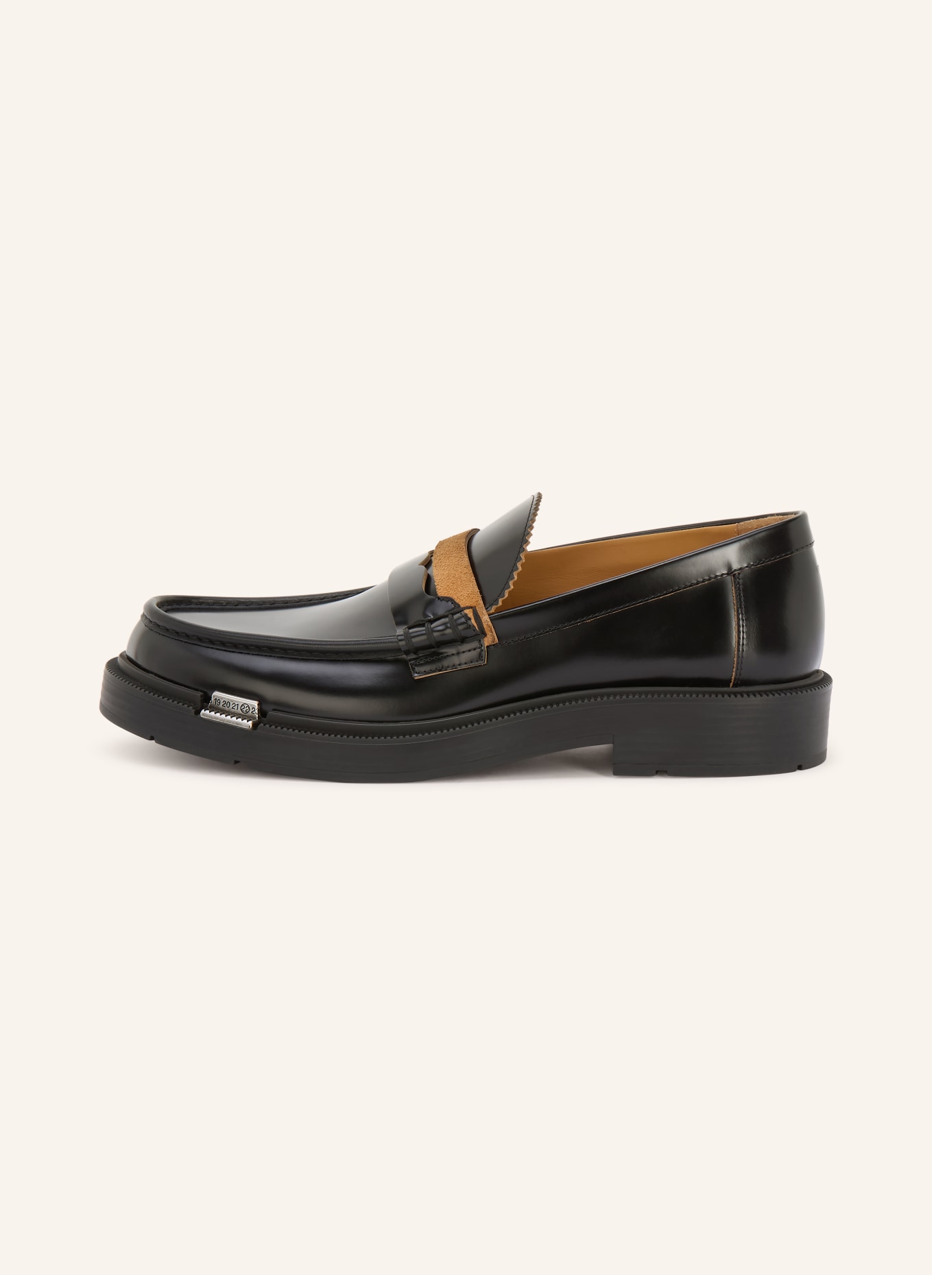 Maison Margiela Penny-Loafer DECORTIQUE: SCHWARZ / COGNAC