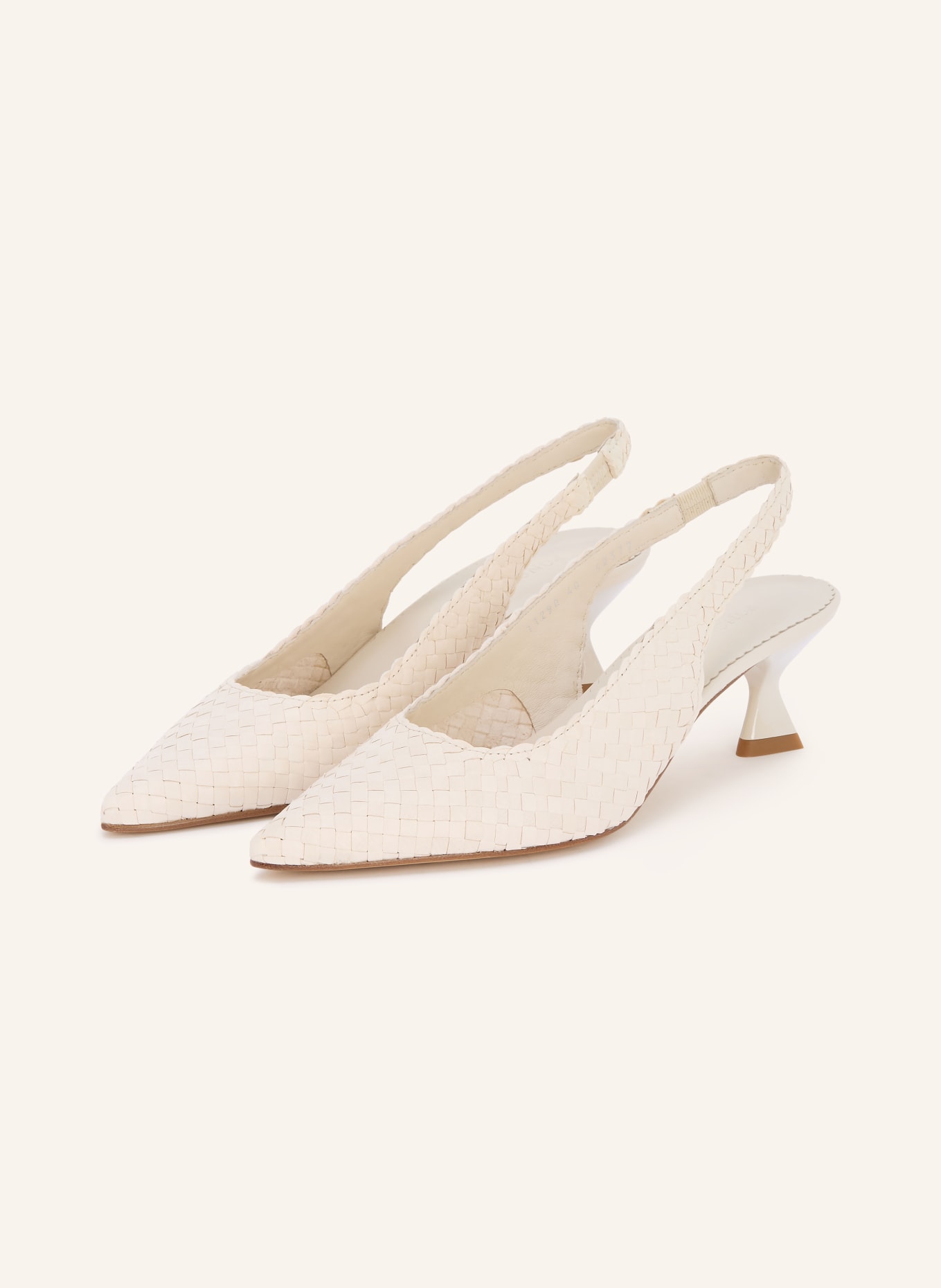PONS QUINTANA Slingback pumps: ECRU