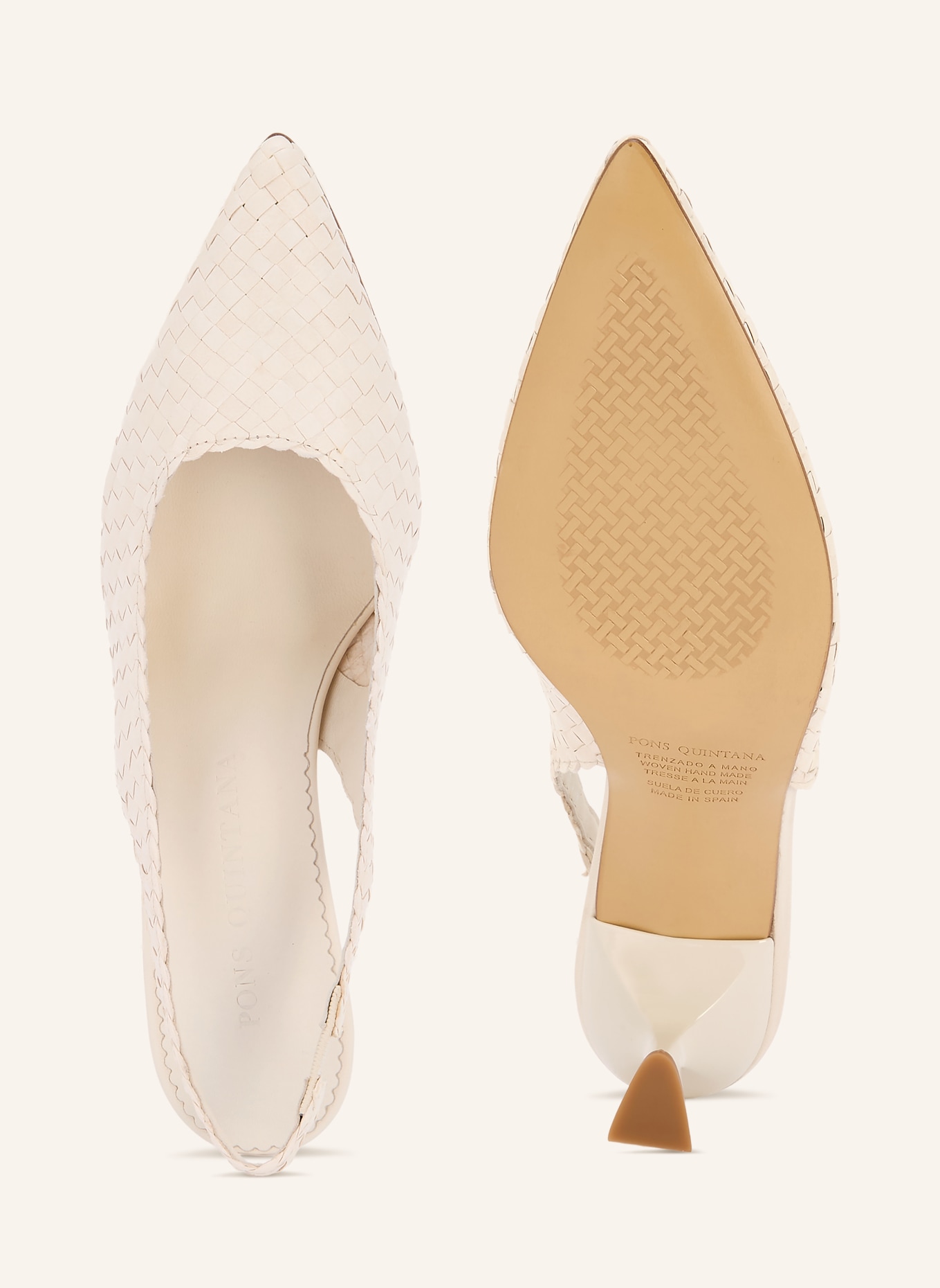 PONS QUINTANA Slingback pumps: ECRU
