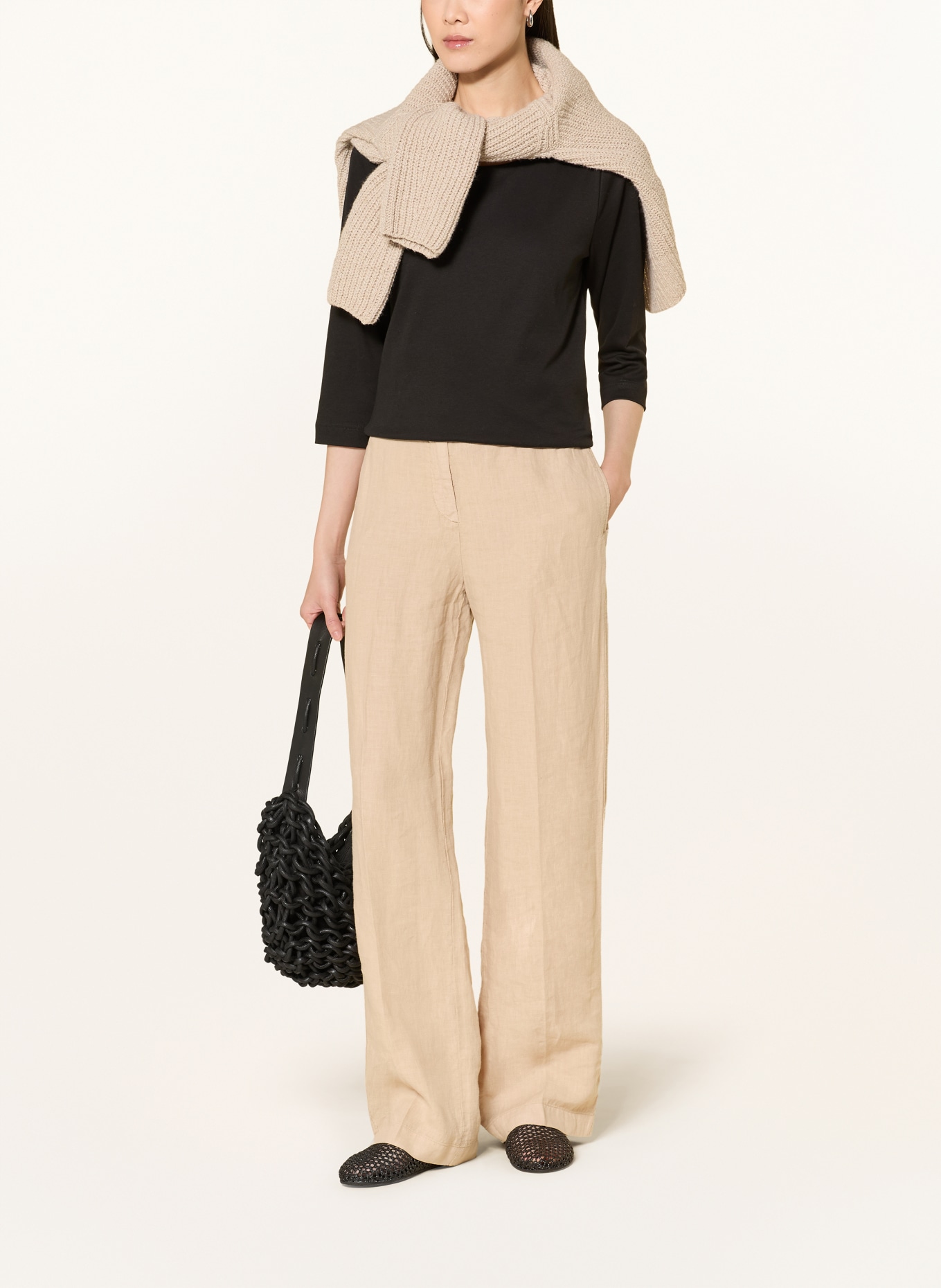 ZAÍDA Shirt with 3/4-length sleeves: BLACK