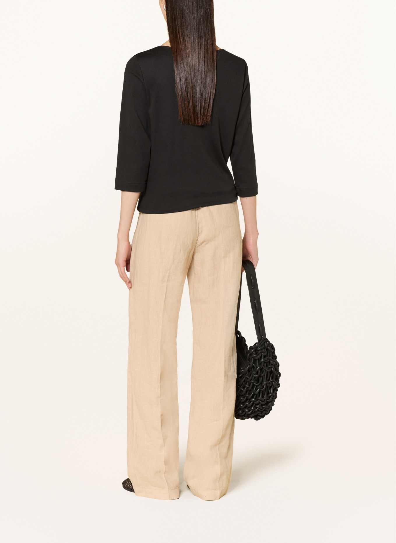 ZAÍDA Shirt with 3/4-length sleeves: BLACK