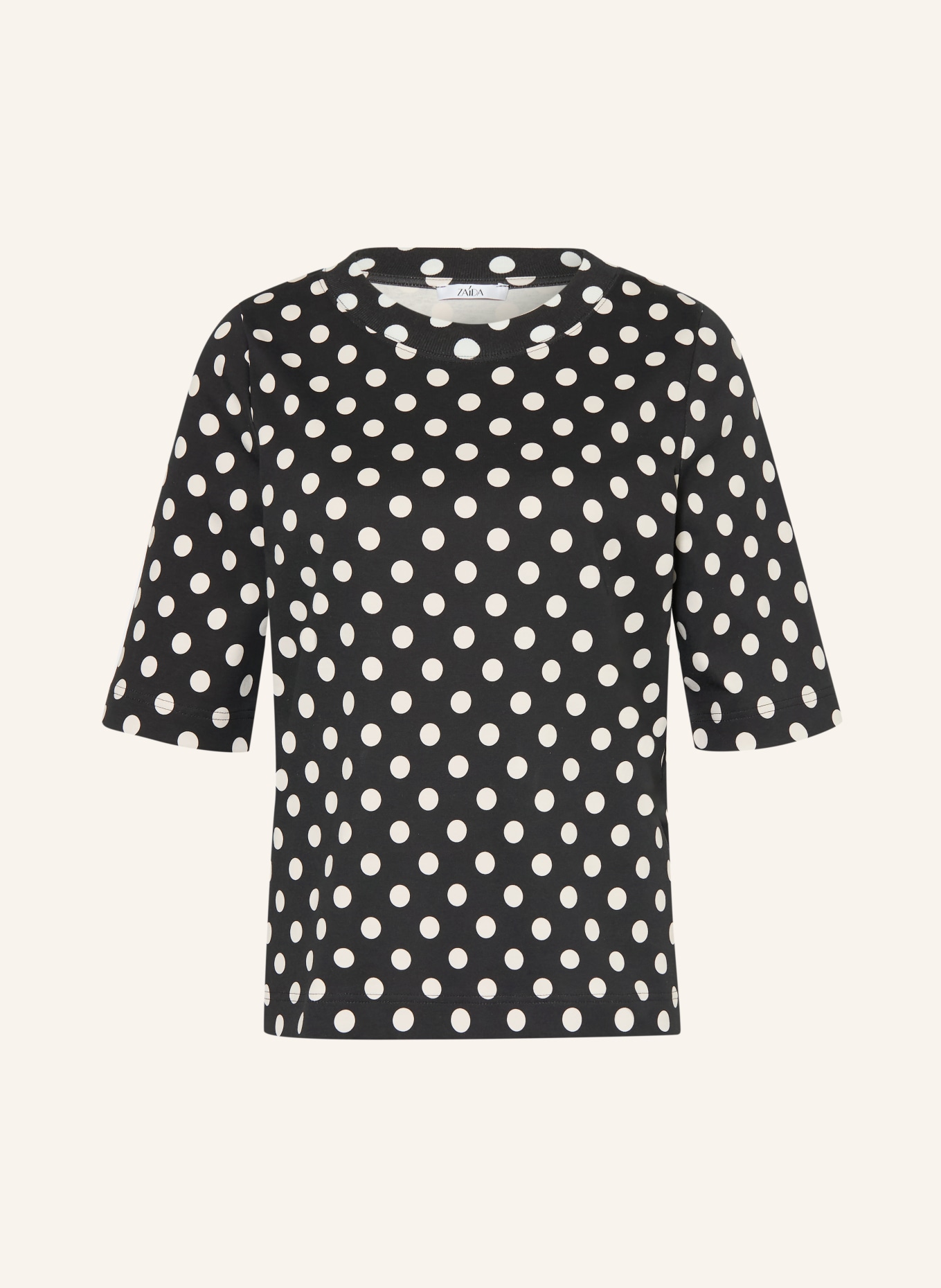 ZAÍDA T-Shirt: SCHWARZ / ECRU
