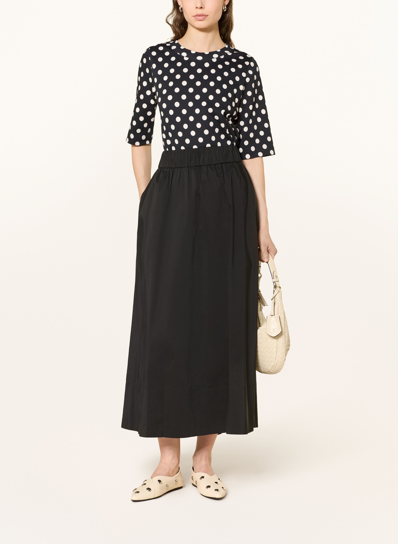 ZAÍDA T-Shirt: SCHWARZ / ECRU