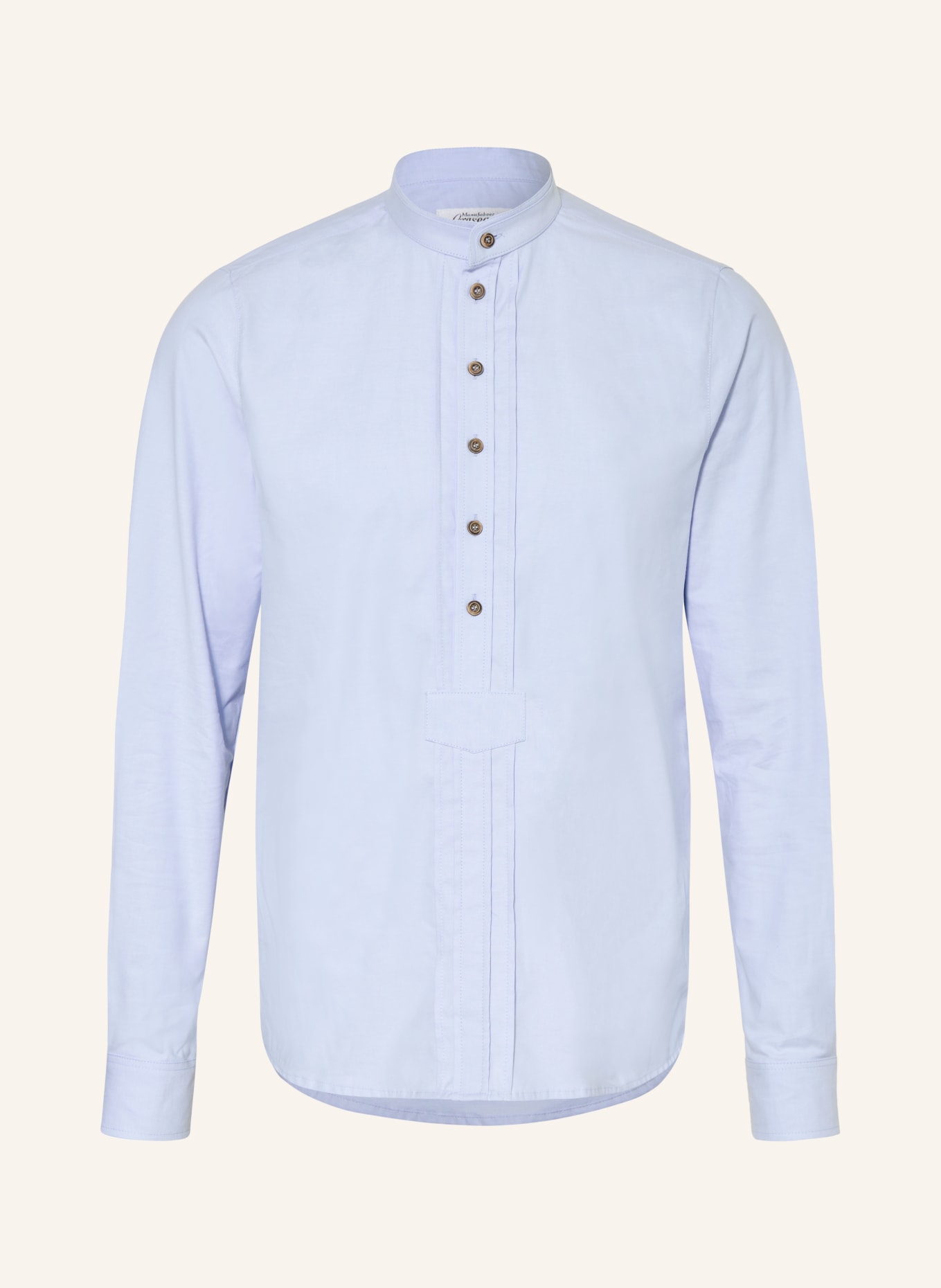 Grasegger Trachtenhemd KOPEKE Regular Fit mit Stehkragen: HELLBLAU
