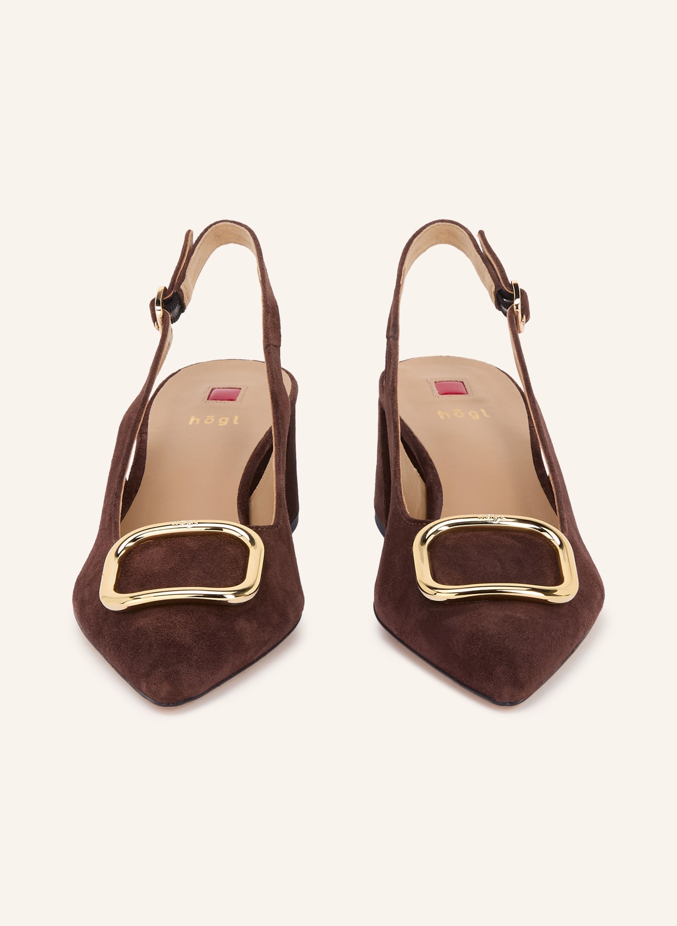 Högl Sling-back pumps: DARK BROWN / GOLD