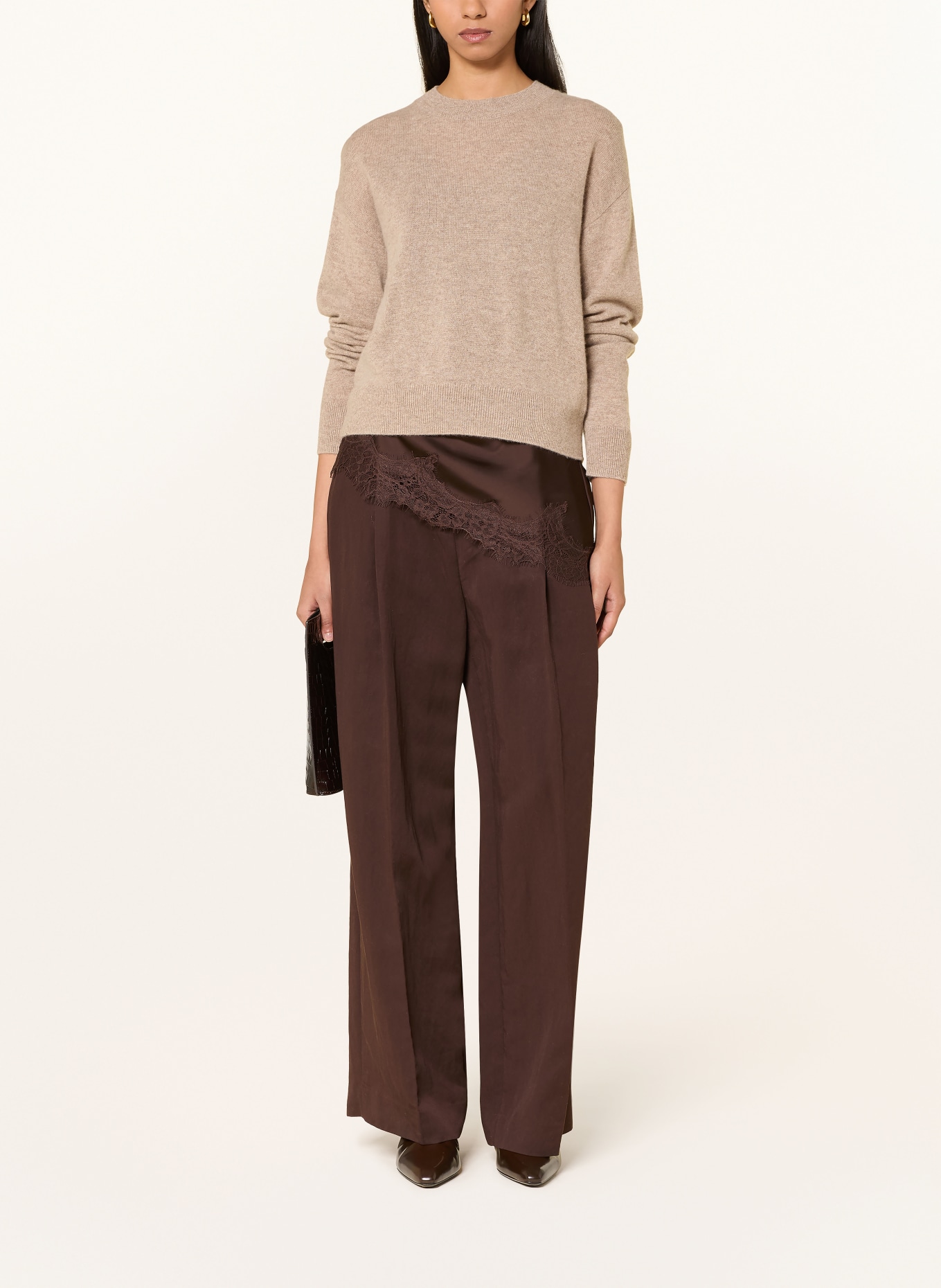 darling harbour Cashmere sweater: GREIGE MELANGE
