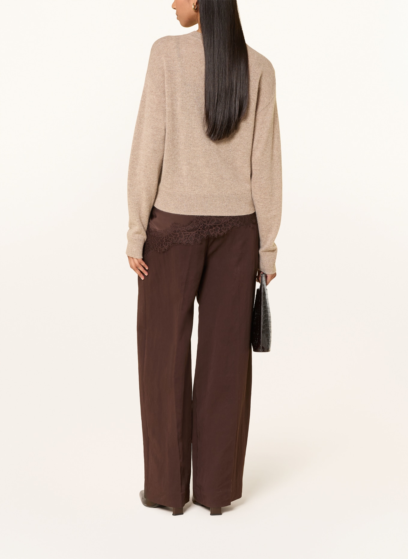 darling harbour Cashmere sweater: GREIGE MELANGE
