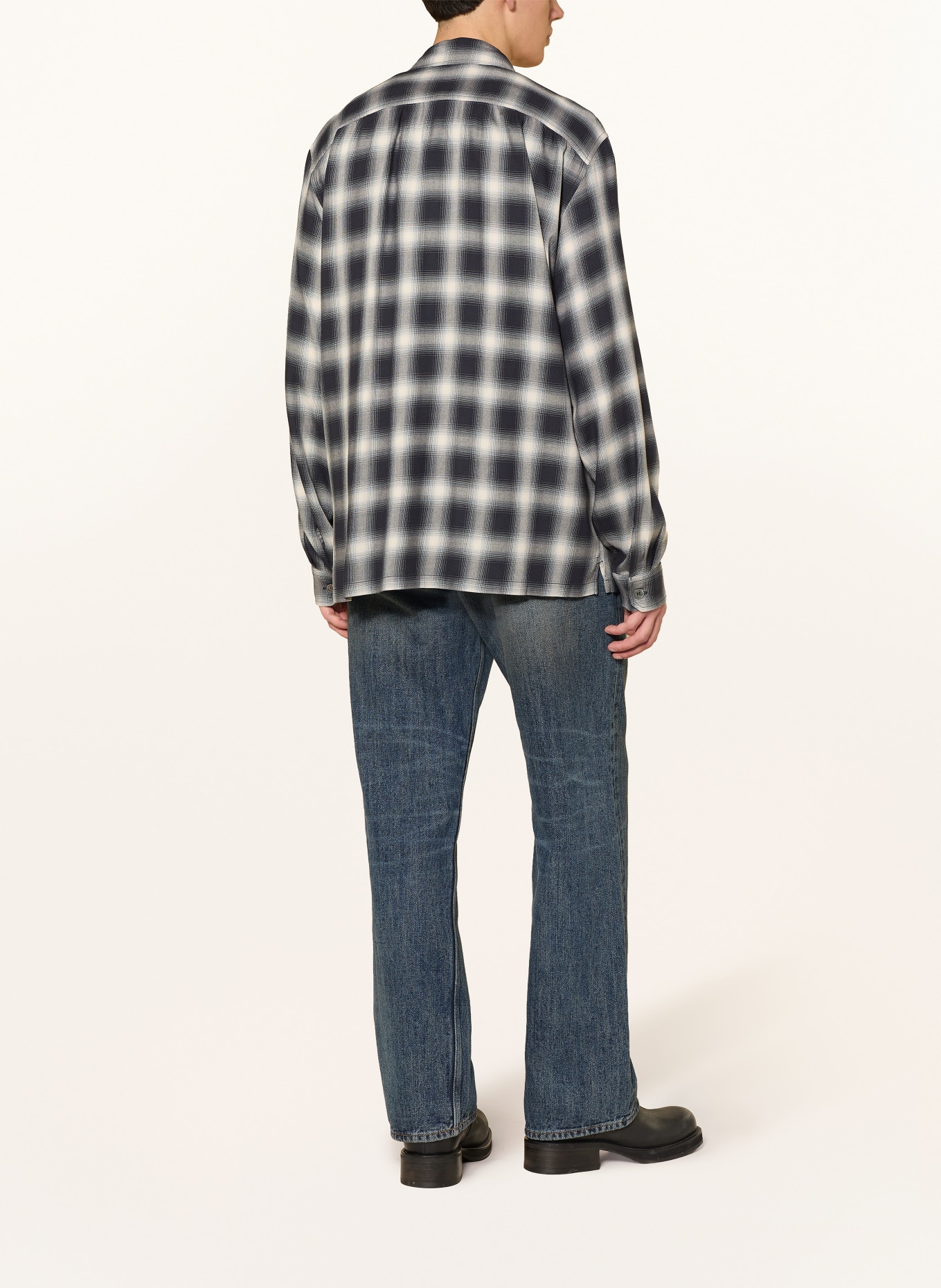 OUR LEGACY Hemd EVERY Relaxed Fit: DUNKELBLAU / HELLGRAU