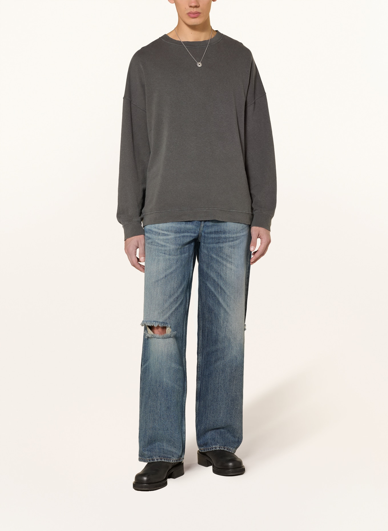 OUR LEGACY Oversized-Sweatshirt SLACK: DUNKELGRAU