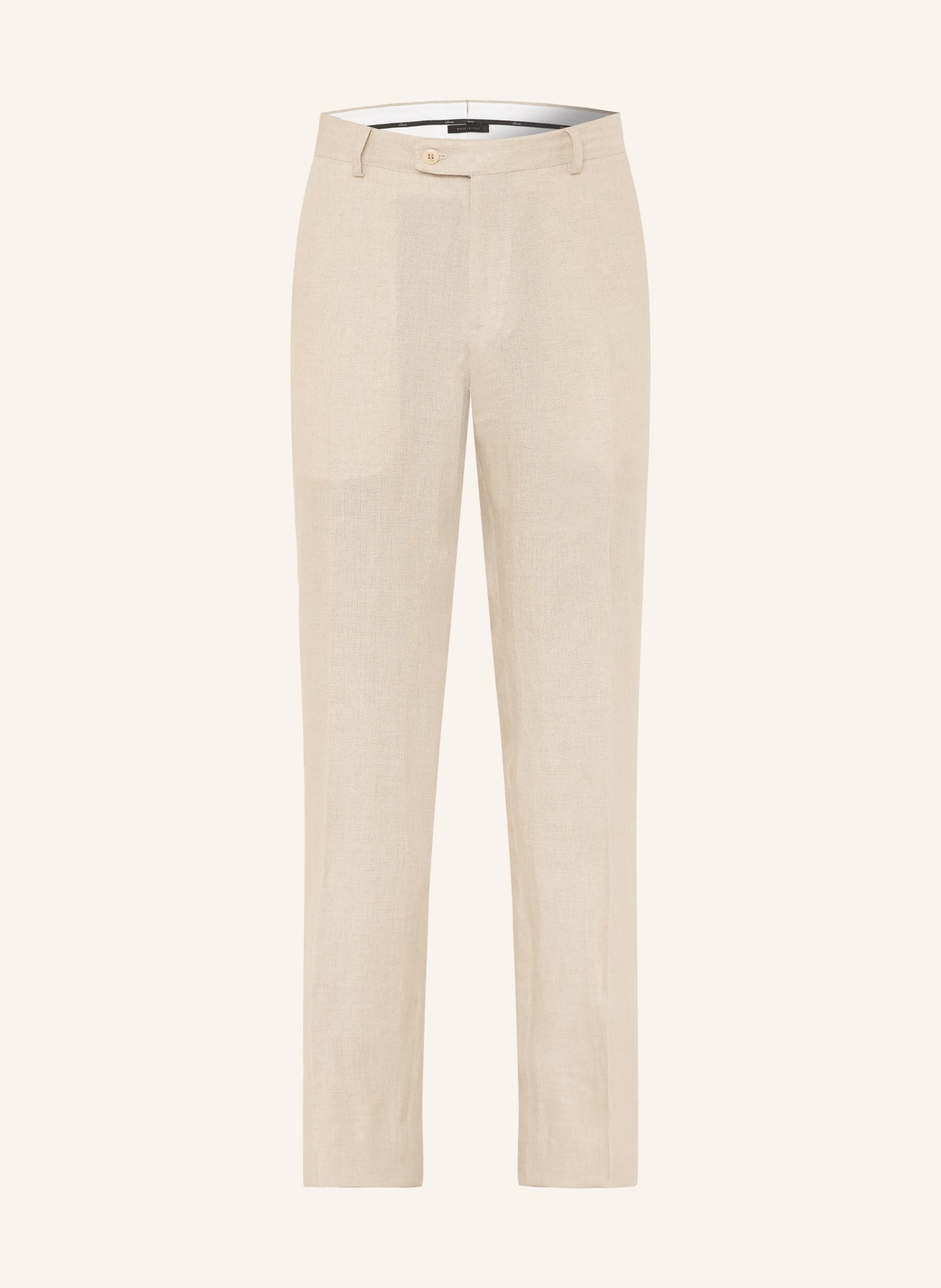 Brioni Linnen broek Regular Fit: BEIGE