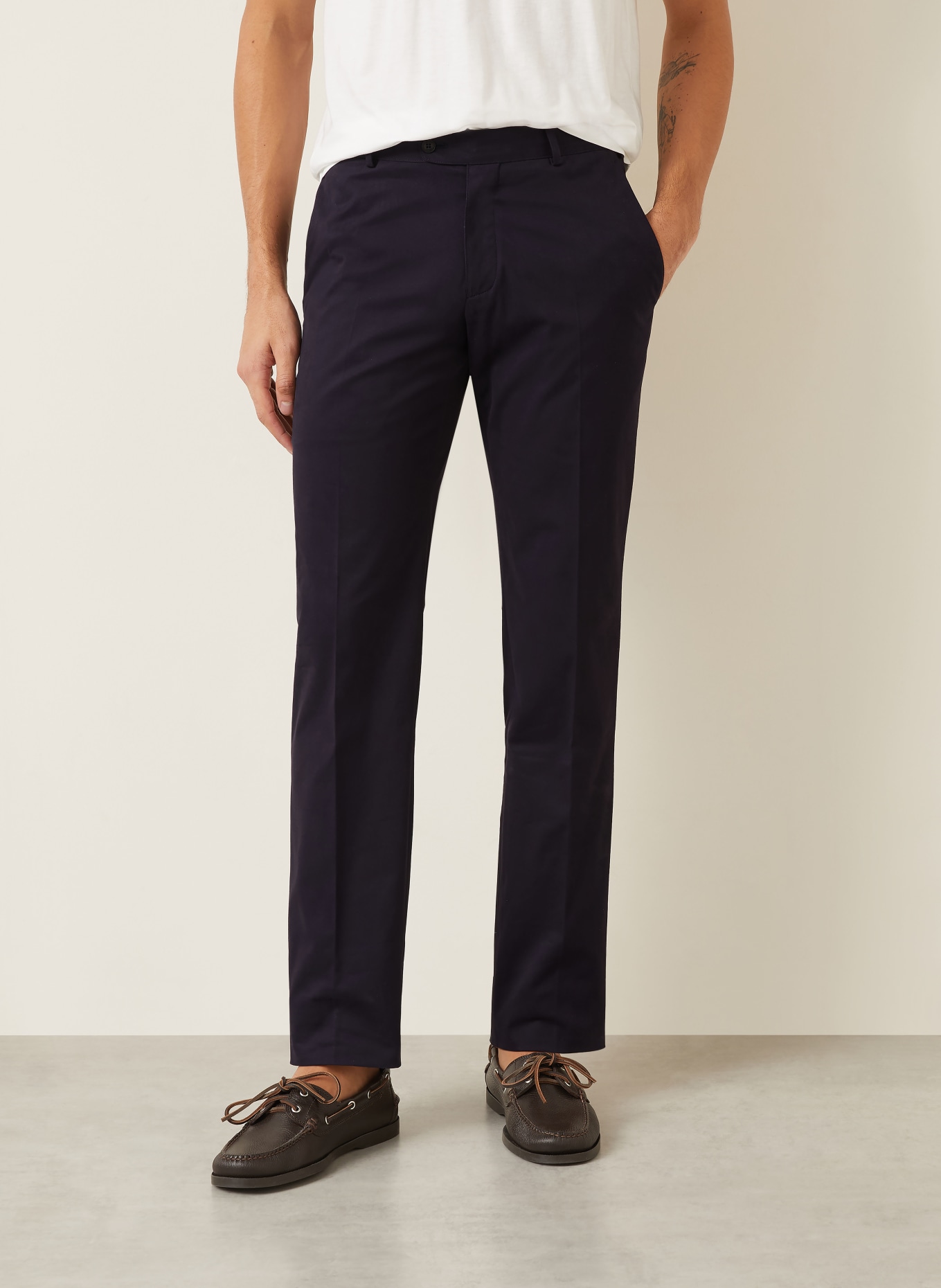 Brioni Chino PIENZA Slim Fit: DONKERBLAUW