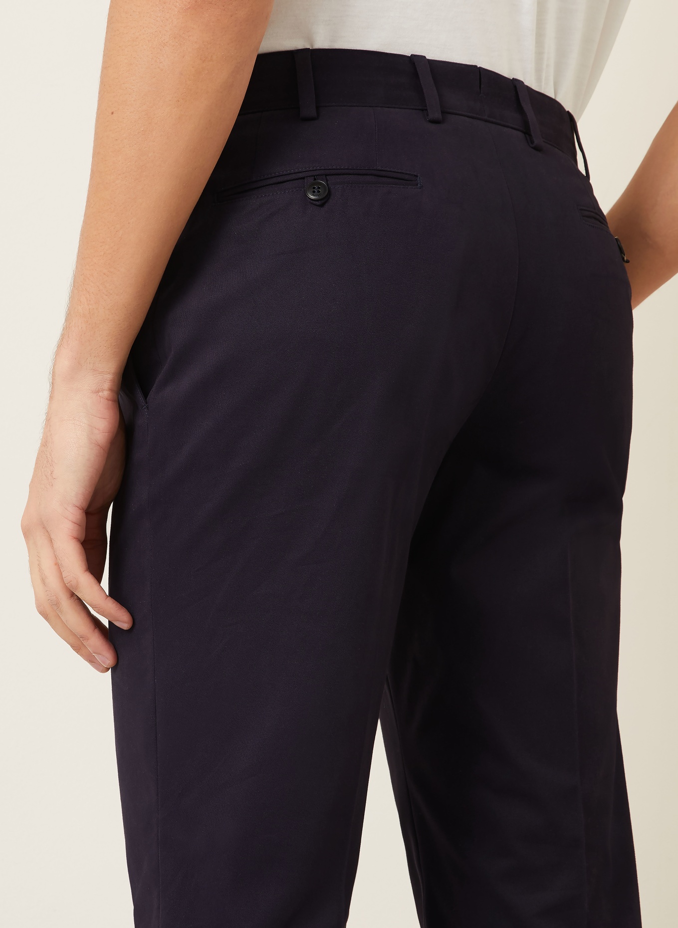 Brioni Chino PIENZA Slim Fit: DONKERBLAUW