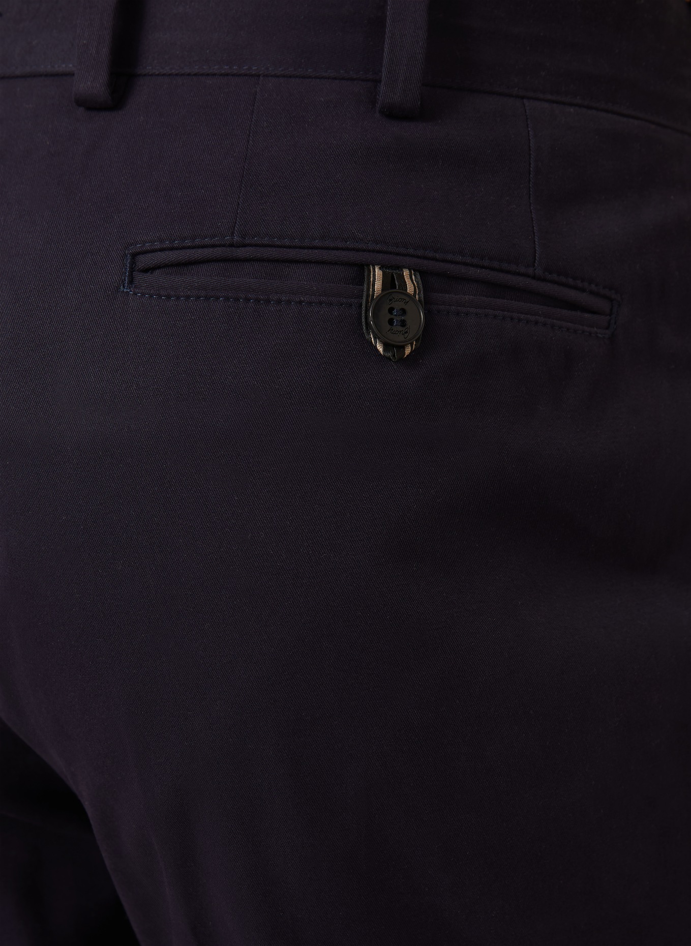 Brioni Chino PIENZA Slim Fit: DONKERBLAUW
